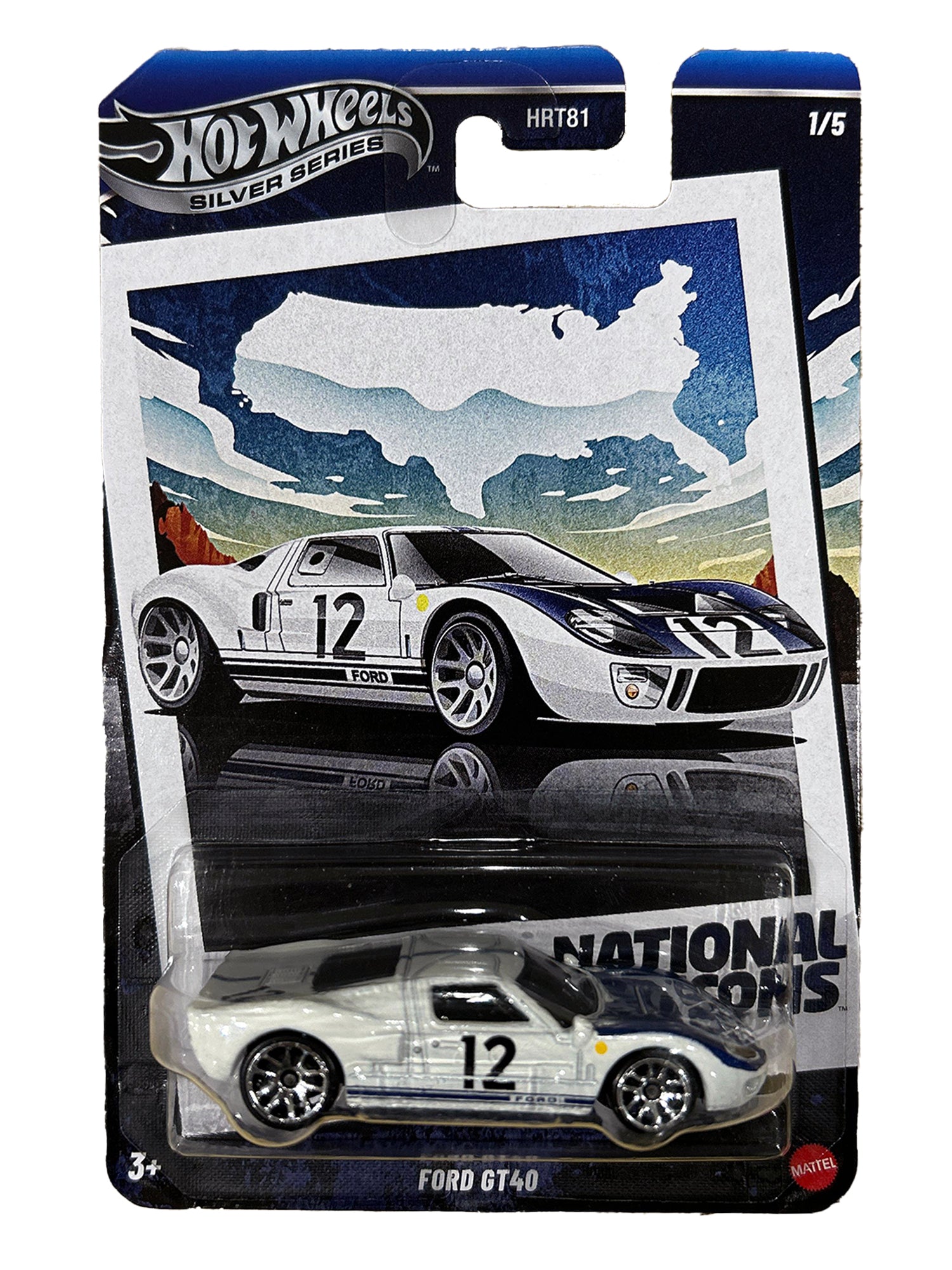 kidonex Hot Wheels Silver Series - Ford GT40 (1/5) Die-Cast Car