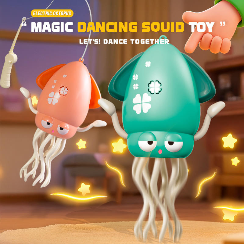 Baby Toy Electric Crawling Dancing Octopus Toy Squid Auto Obstacle Avoidance