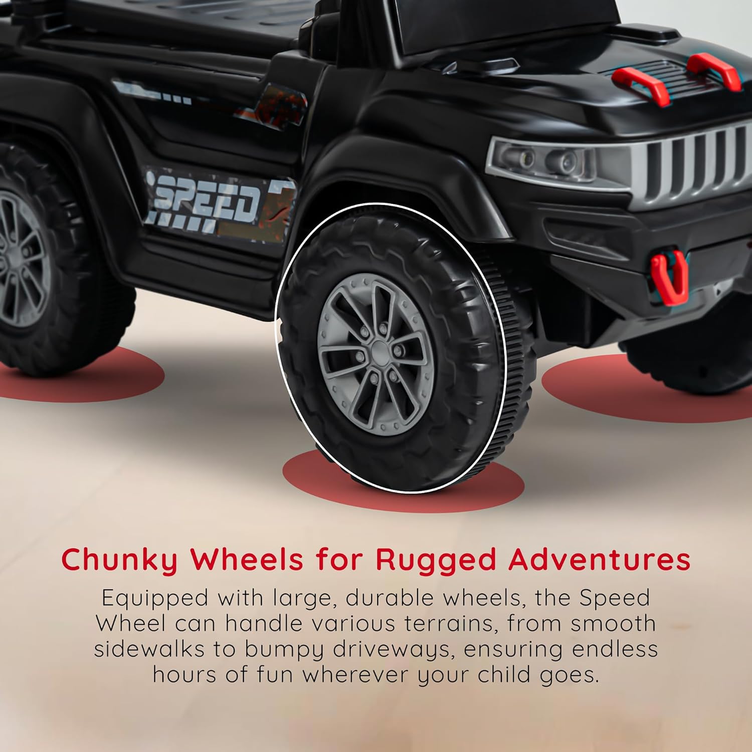 Speedy Push Ride-On Car 1–4 Years Music & LED Lights, High Backrest & Storage Basket