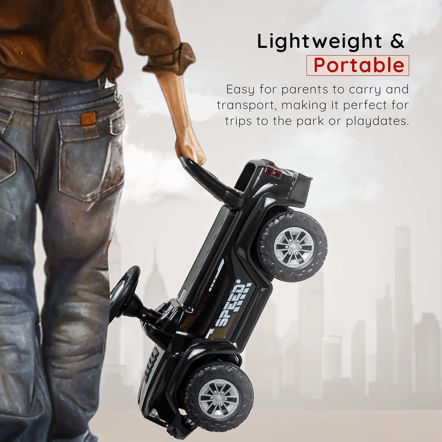 Roady Ride-On Car for Toddlers with LED Lights & Music
