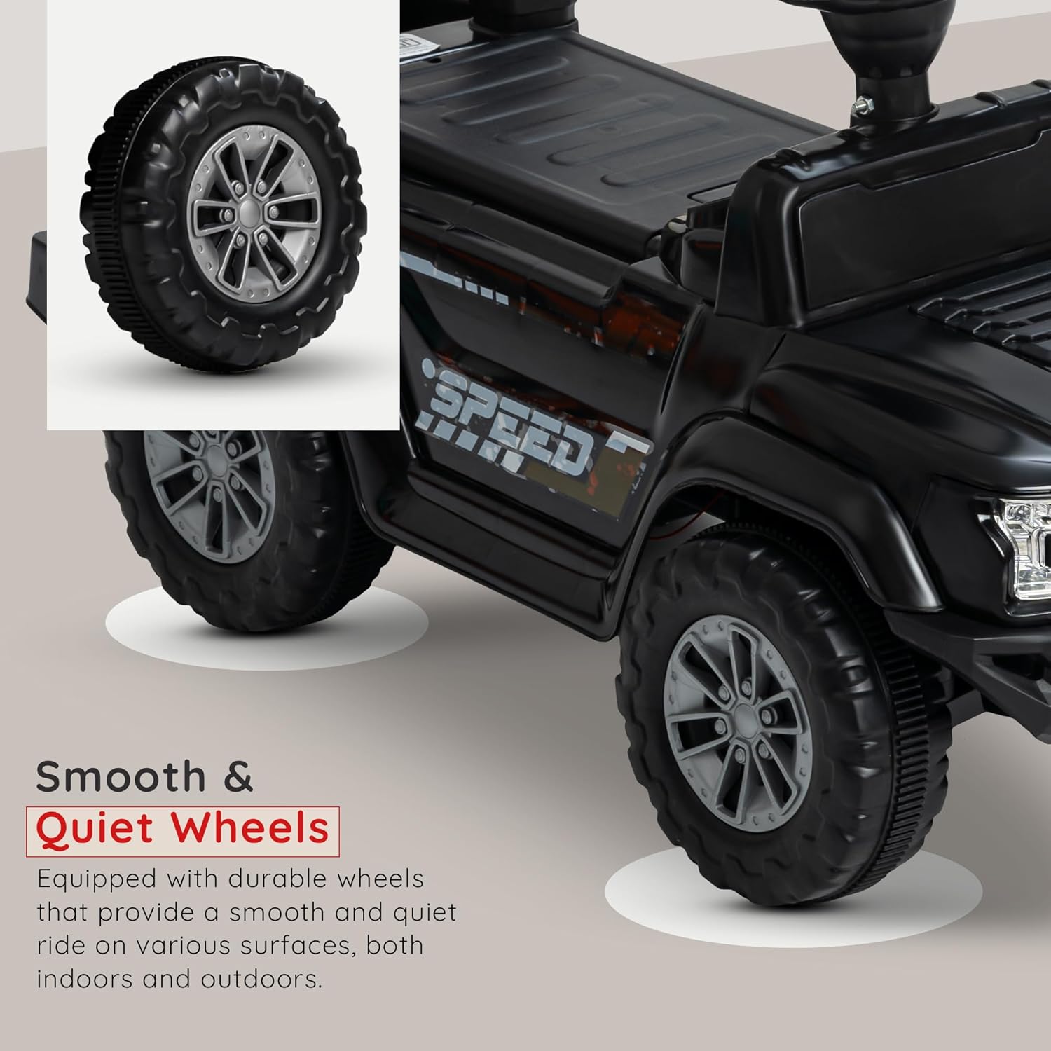Roady Ride-On Car for Toddlers with LED Lights & Music