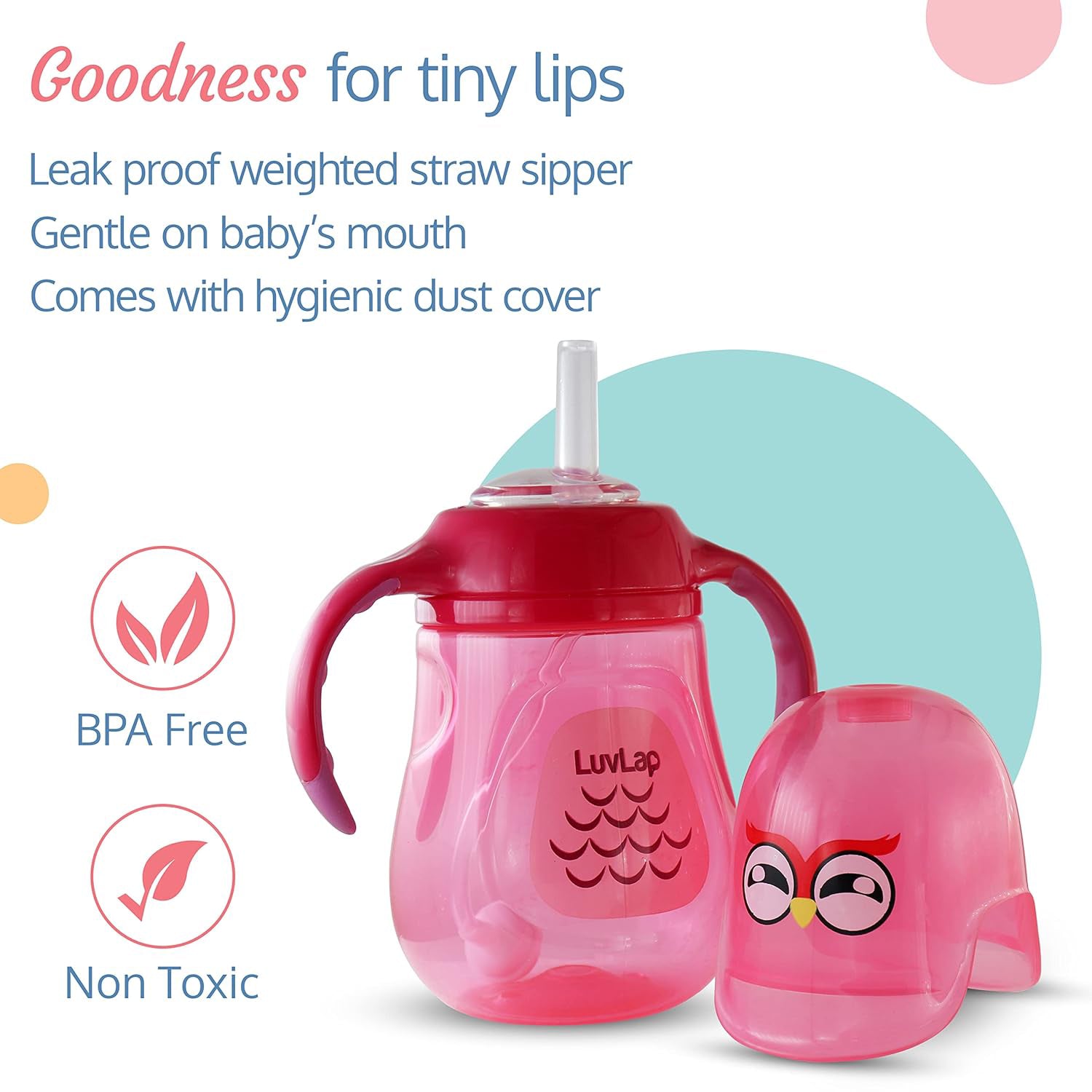 kidonex Character Sipper Bottle with Weighted Straw
