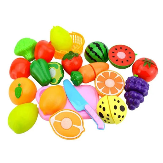 FunBlast Fruits & vegetables Cutting Play Set Toys - Realistic Sliceable Cutting Fruits& Vegetables  Play Kitchen Toys for Kids