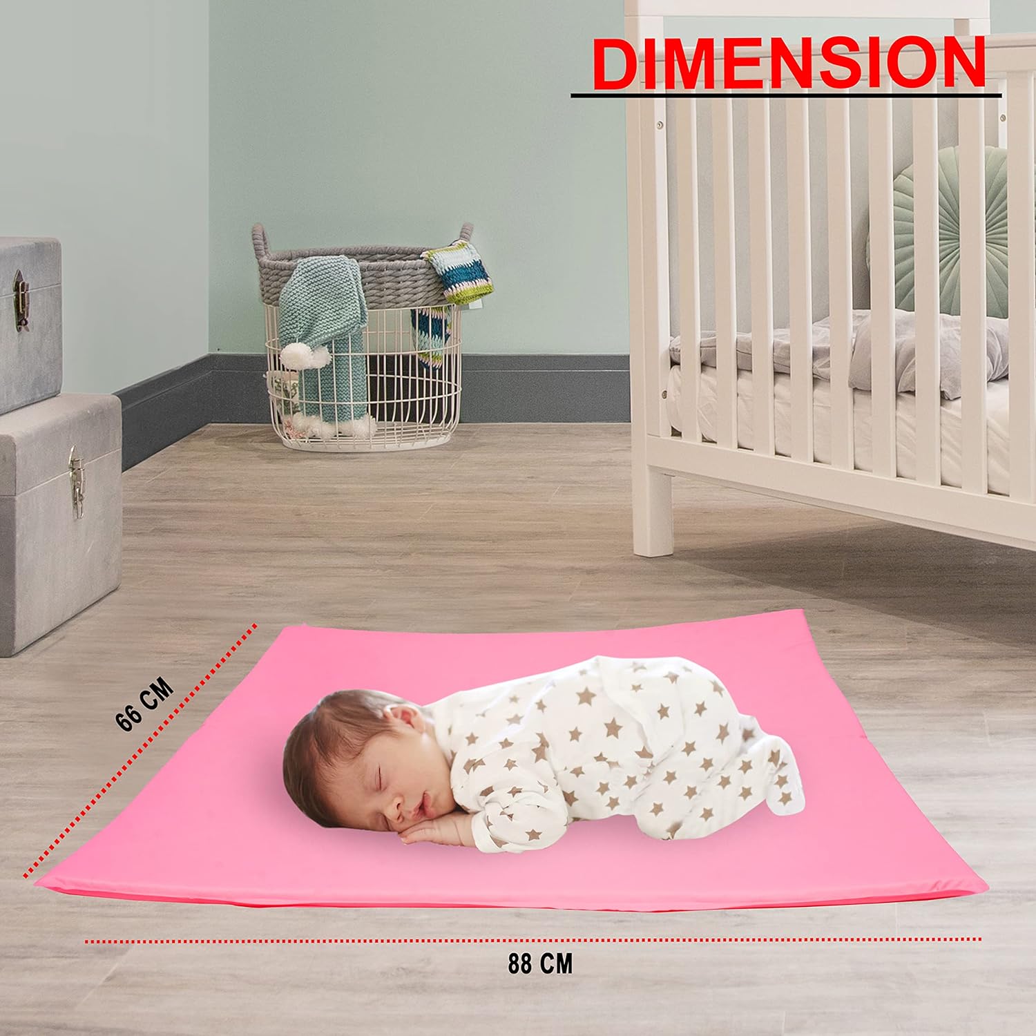 Baby Bed Protector Waterproof Plastic Urine Matress Protector/Baby Diaper Changing Soft Foam 12mm or 20mm/for 0-12 Months Baby.