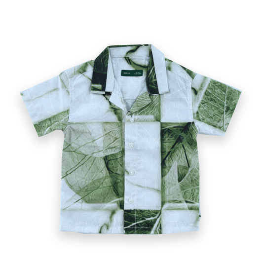 Stylish Printed Open Collar Casual  Shirt For Boys