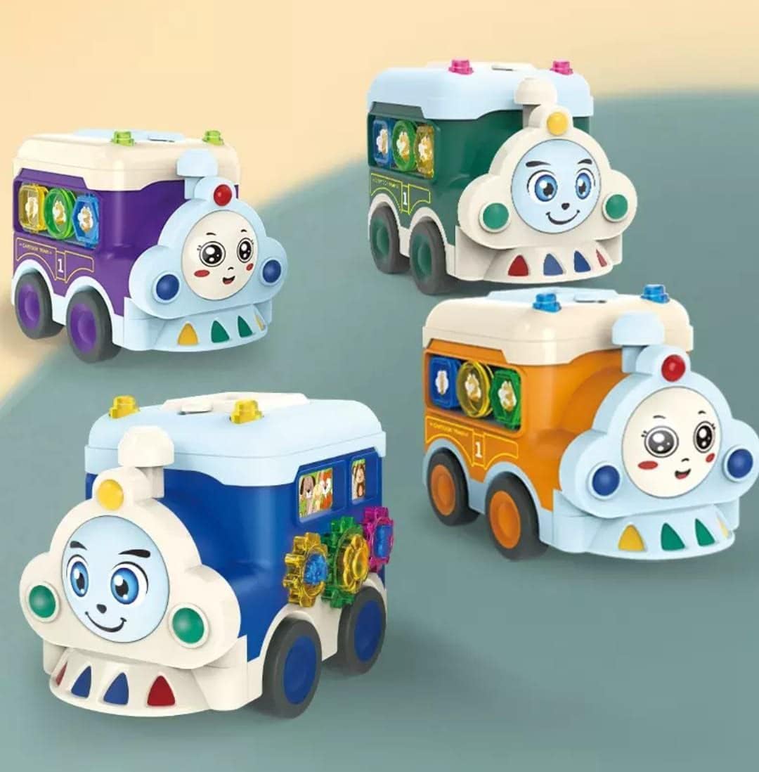 Cartoon Train For Kids & Train Lover (Random Color, Pack Of: 1)Friction Powered  (Multicolor)