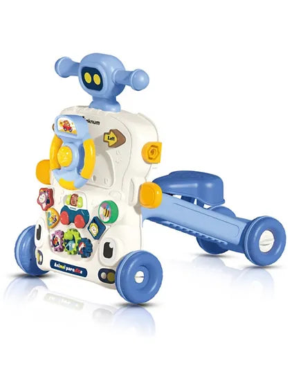 Baby Push Walker, Learning to Walk Baby Walker with Wheels, Music Learning Push & Pull Baby Toys