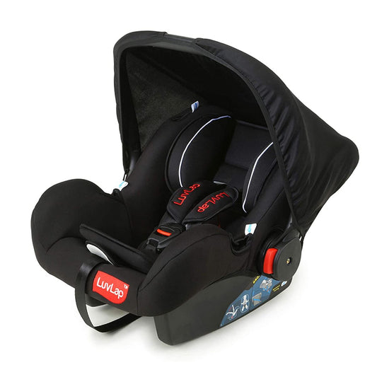 LuvLap Infant Baby Car Seat cum Carry Cot, Black