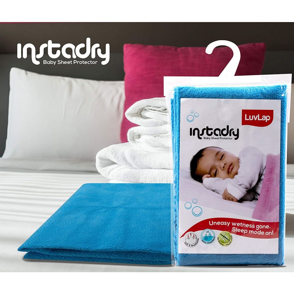 Luvlap Instadry Extra Absorbent Dry Sheet / Bed Protector - Royal Blue