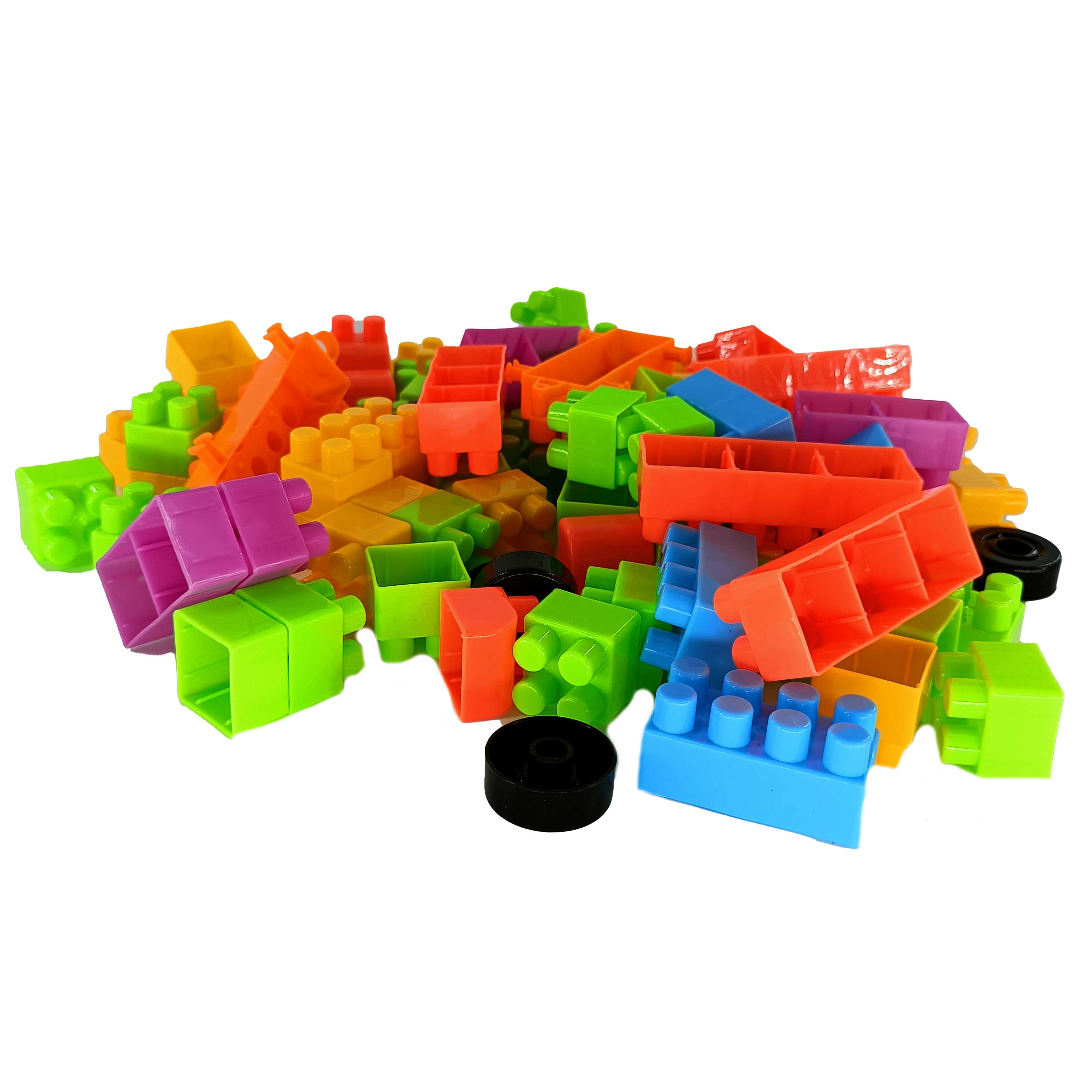 Building Block with Wheels Creative Smart Activity Fun and Learning Train Bricks Blocks for Kids