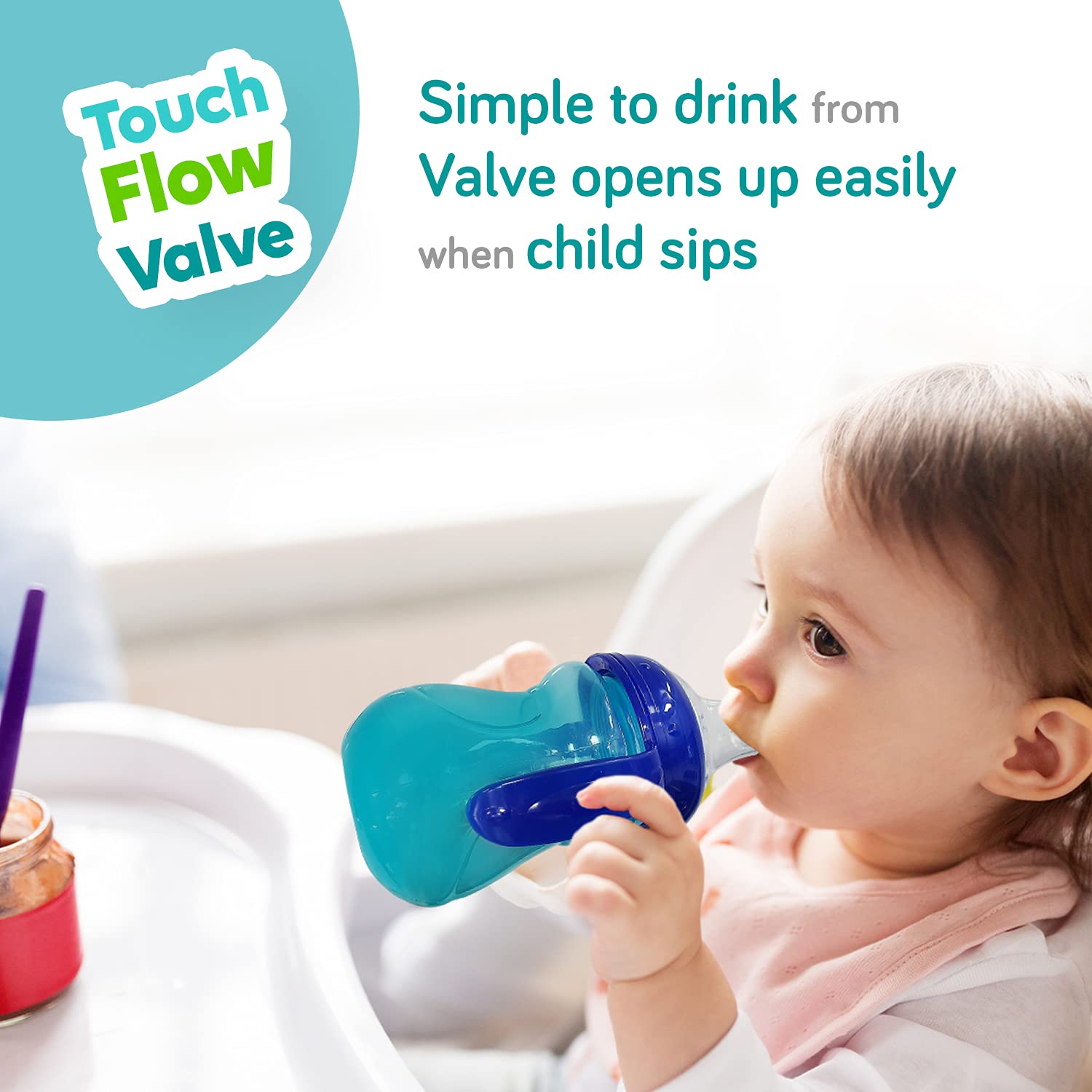 LuvLap Moby Little Spout Sipper for Infant/Toddler, 240ml, 6m+