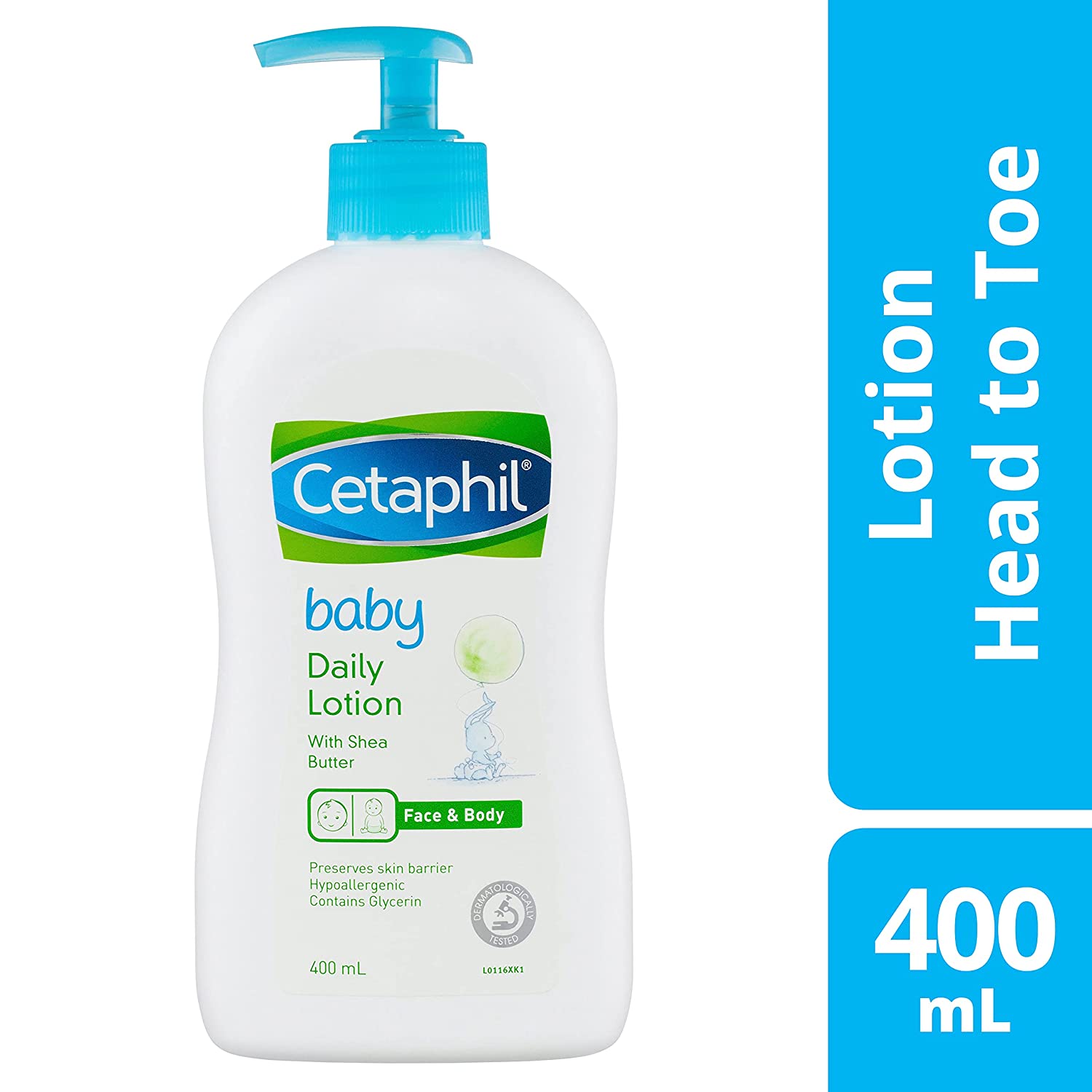 baby Lotion cetaphil for baby White, Shea Butter, 400ml