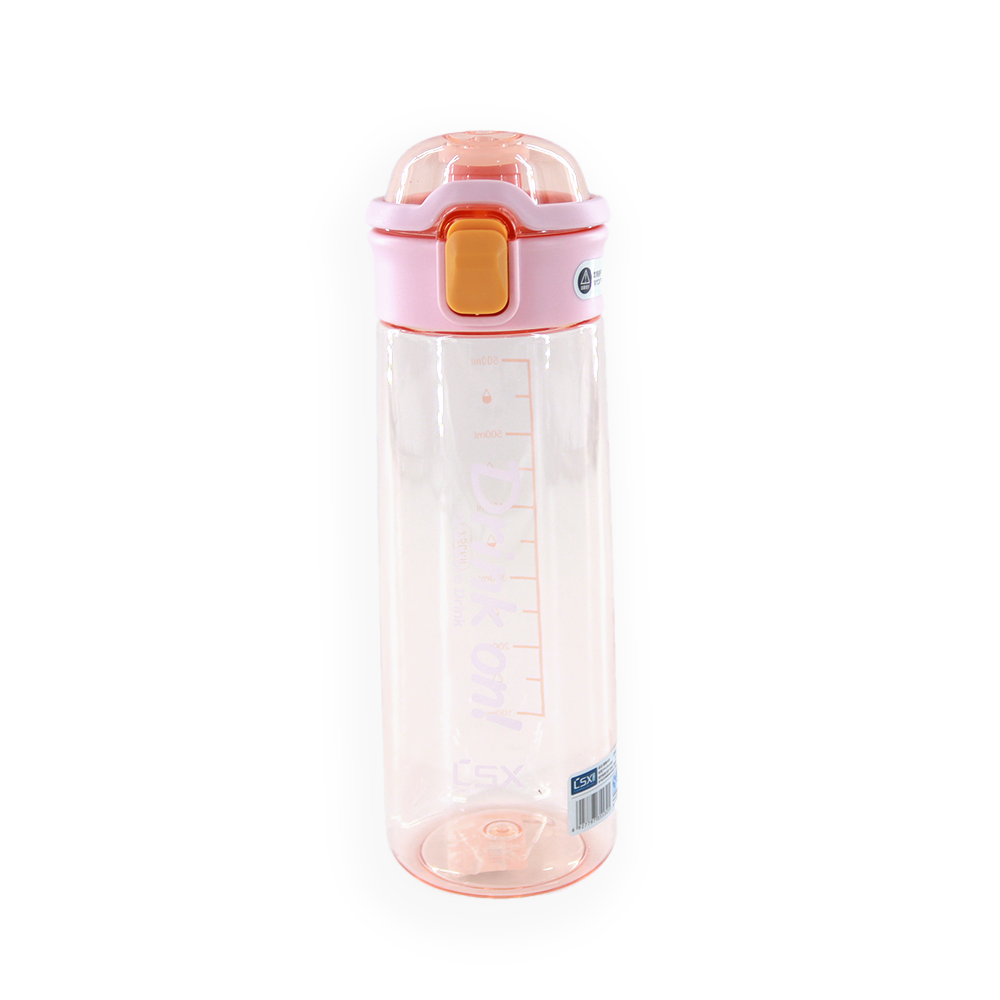 Push button bottle 750ML LeakProof & BPA Free Watter Bottle- Pink