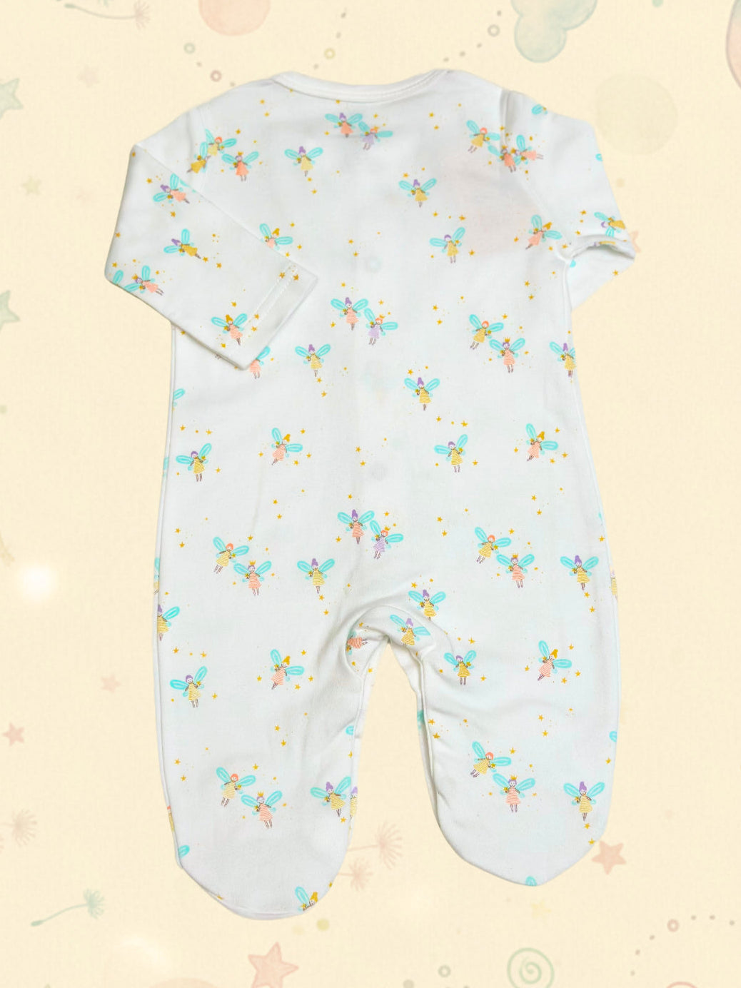 100% Cotton Newborn Baby Romper – Pink Butterfly Print (0–1 Month)