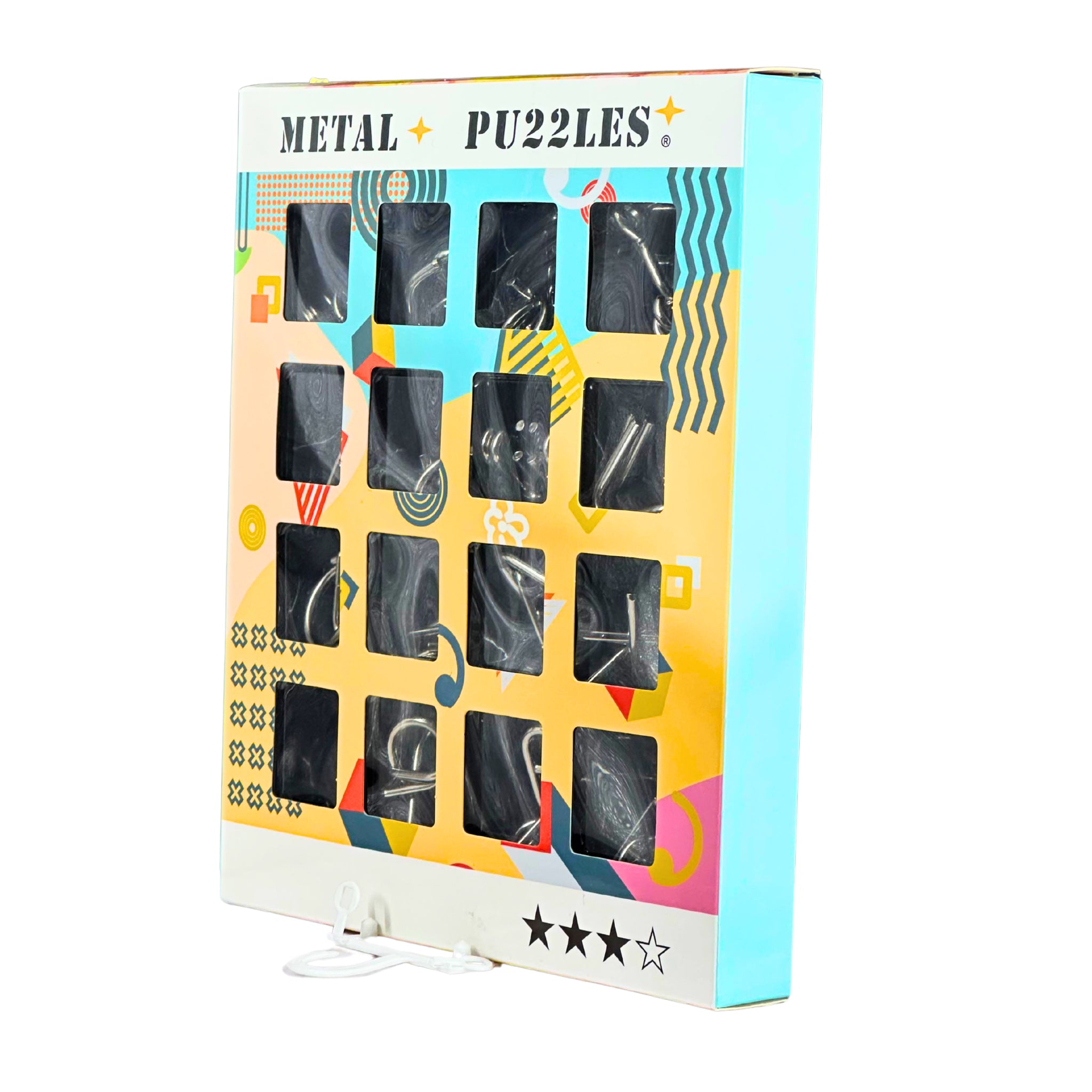 16 in 1 Metal Puzzles Brain Teaser Challenge Set IQ Busters Intellectual Toy for Kids and Adult