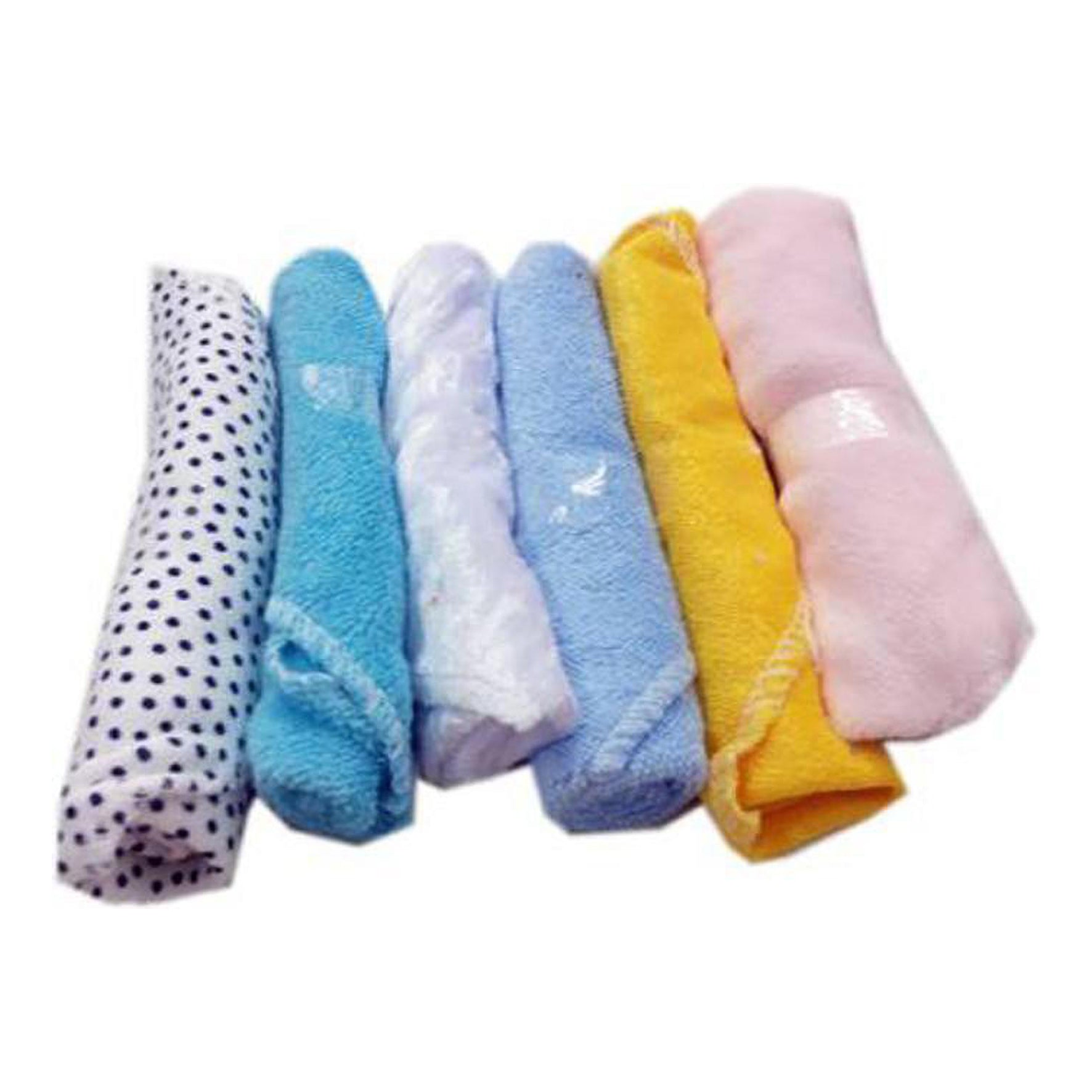 New Born Baby Colored Towel Hankies Pack Of 6 [