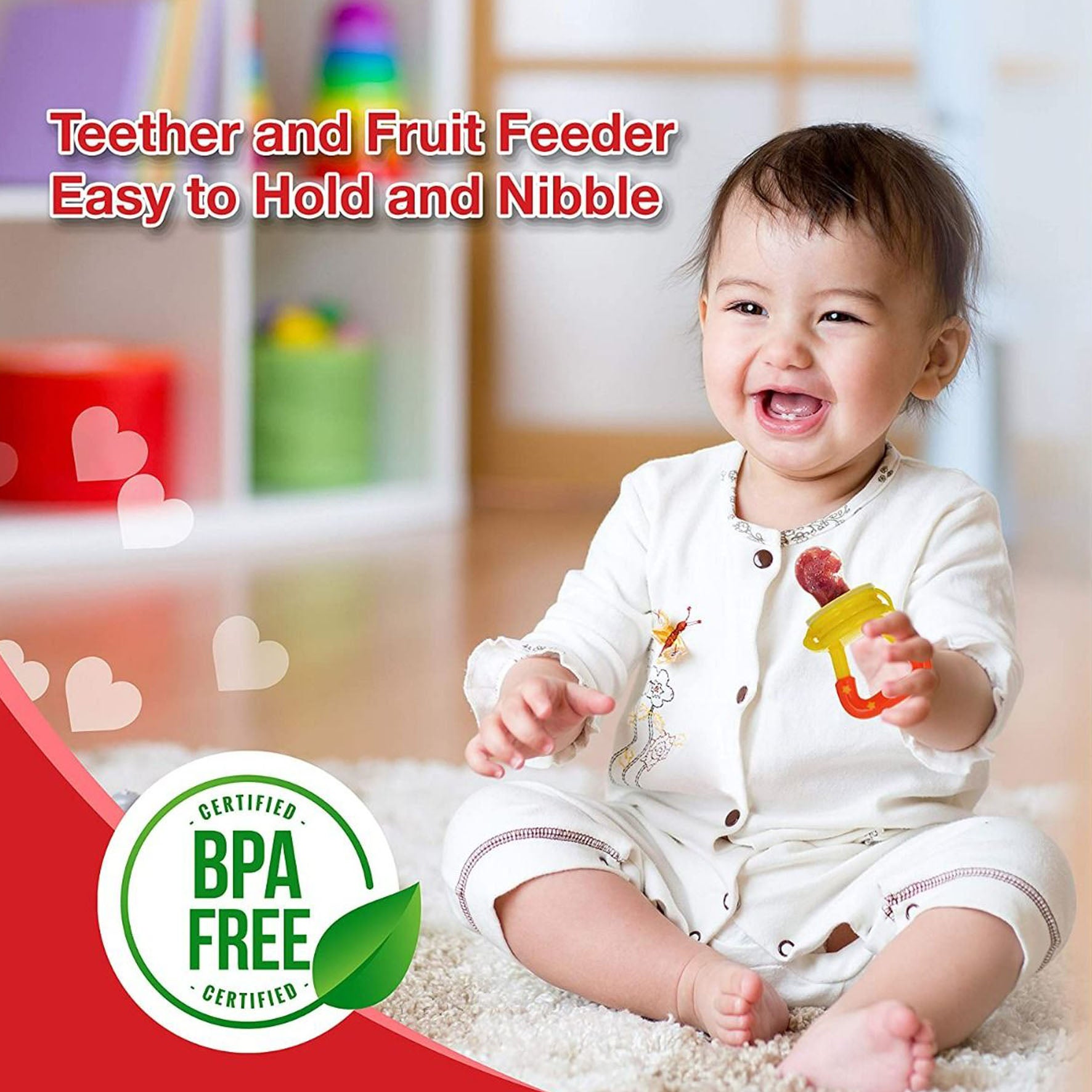 LuvLap Silicone Food/Fruit Nibbler with Extra Mesh, Soft Pacifier/Feeder