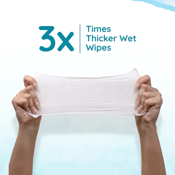 Mother Sparsh 99% Pure Water Unscented Baby Wipes - Medical Grade Fabric (72 pcs)