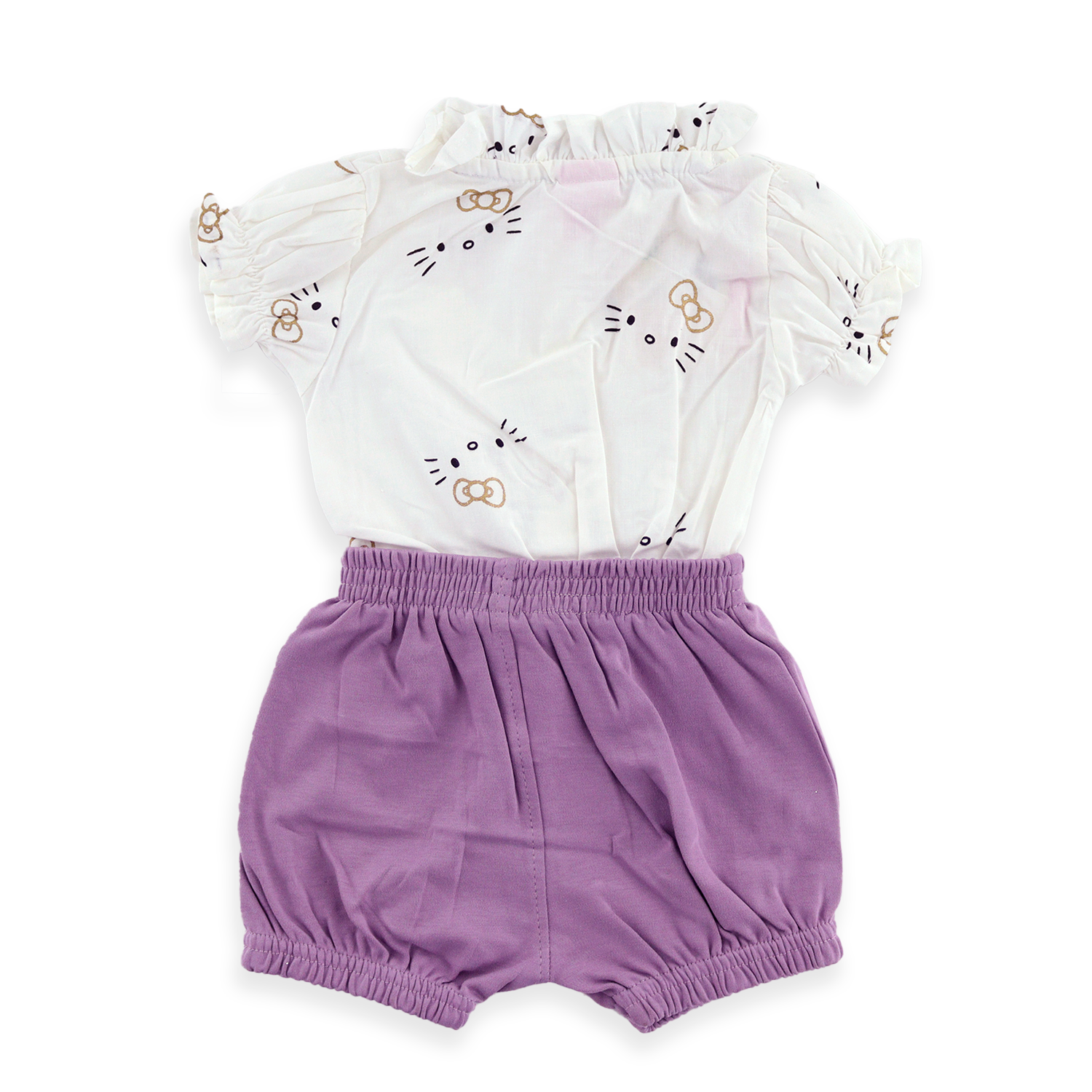 Toddler Baby Girls Floral Short Sleeve Jumpsuit  Summer Outfits with Headband