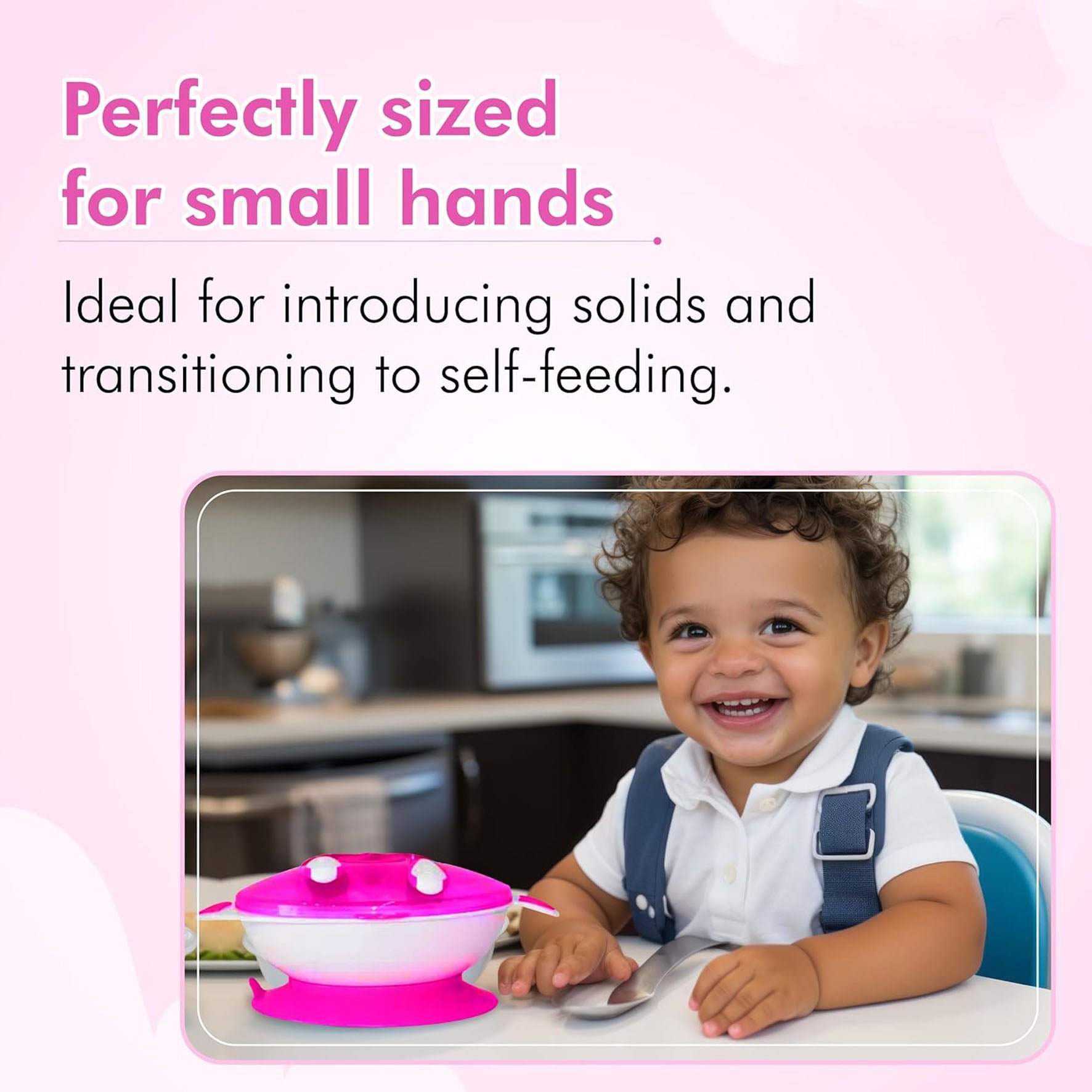 Feeding Bowl with Fork & Spoon | Suction Cup for Hassle Free Feeding | Bowl for Kids