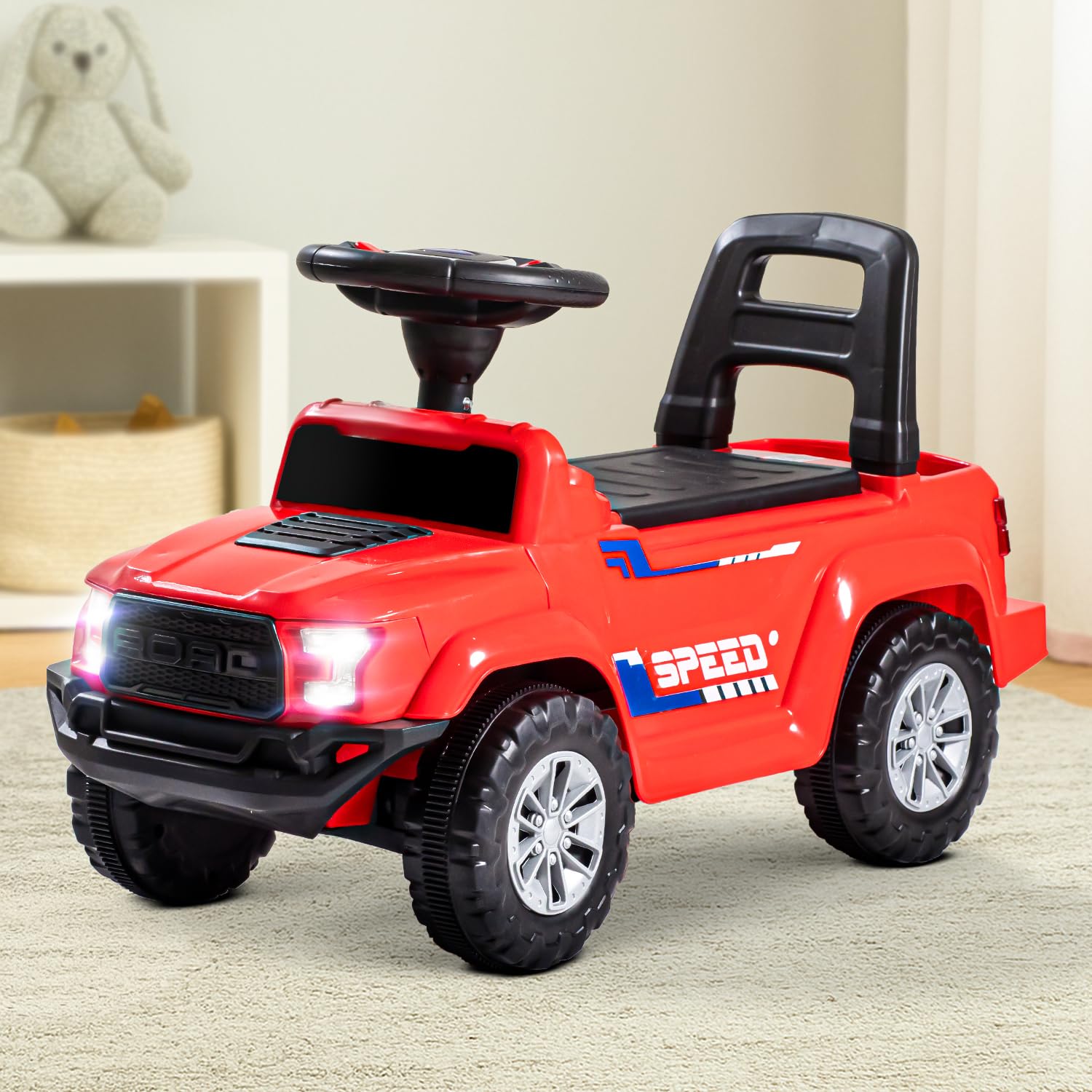 Roady Ride-On Car for Toddlers with LED Lights & Music