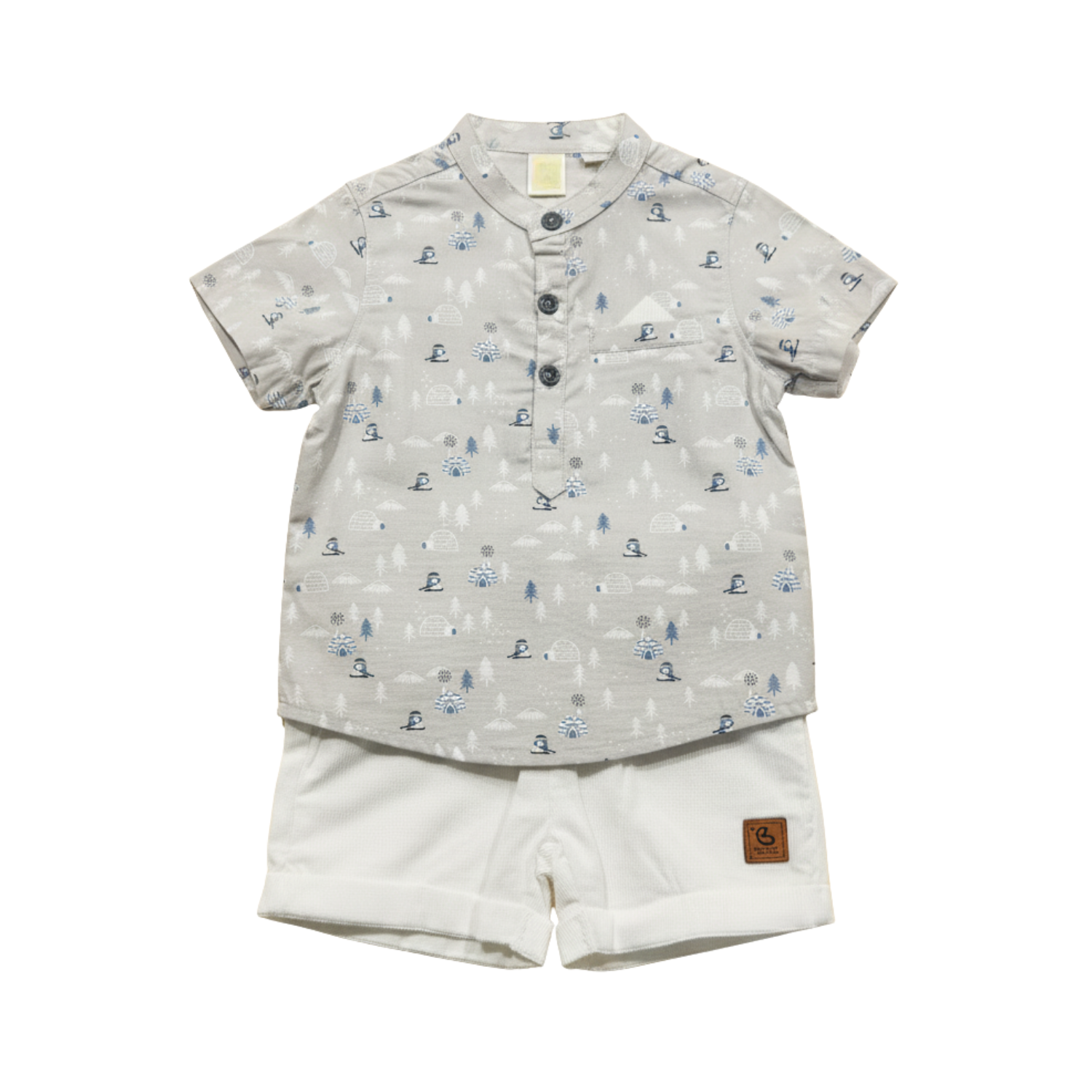 Baby Boy Printed Shirt & Shorts Set