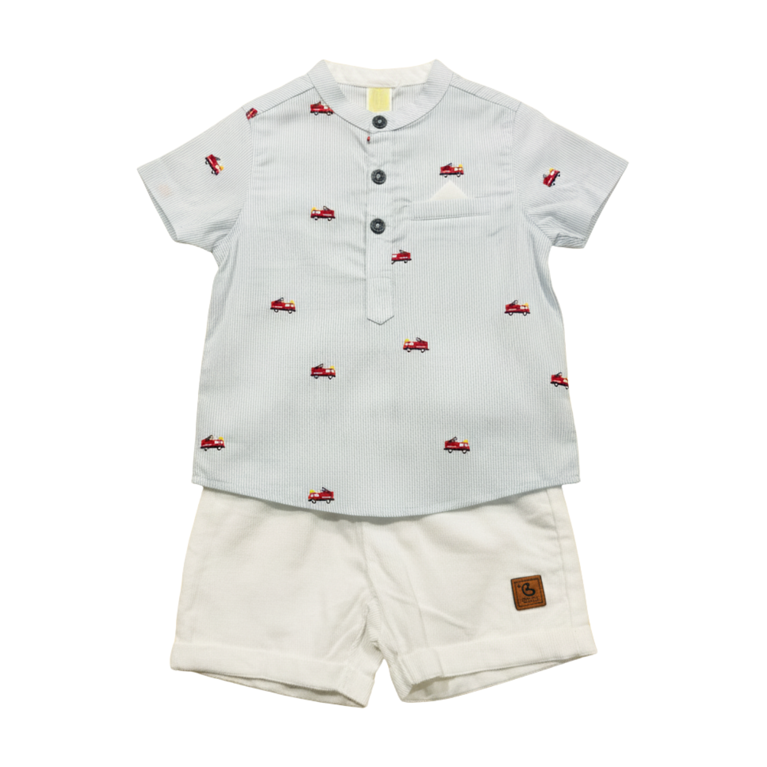 Baby Boy Printed Shirt & Shorts Set