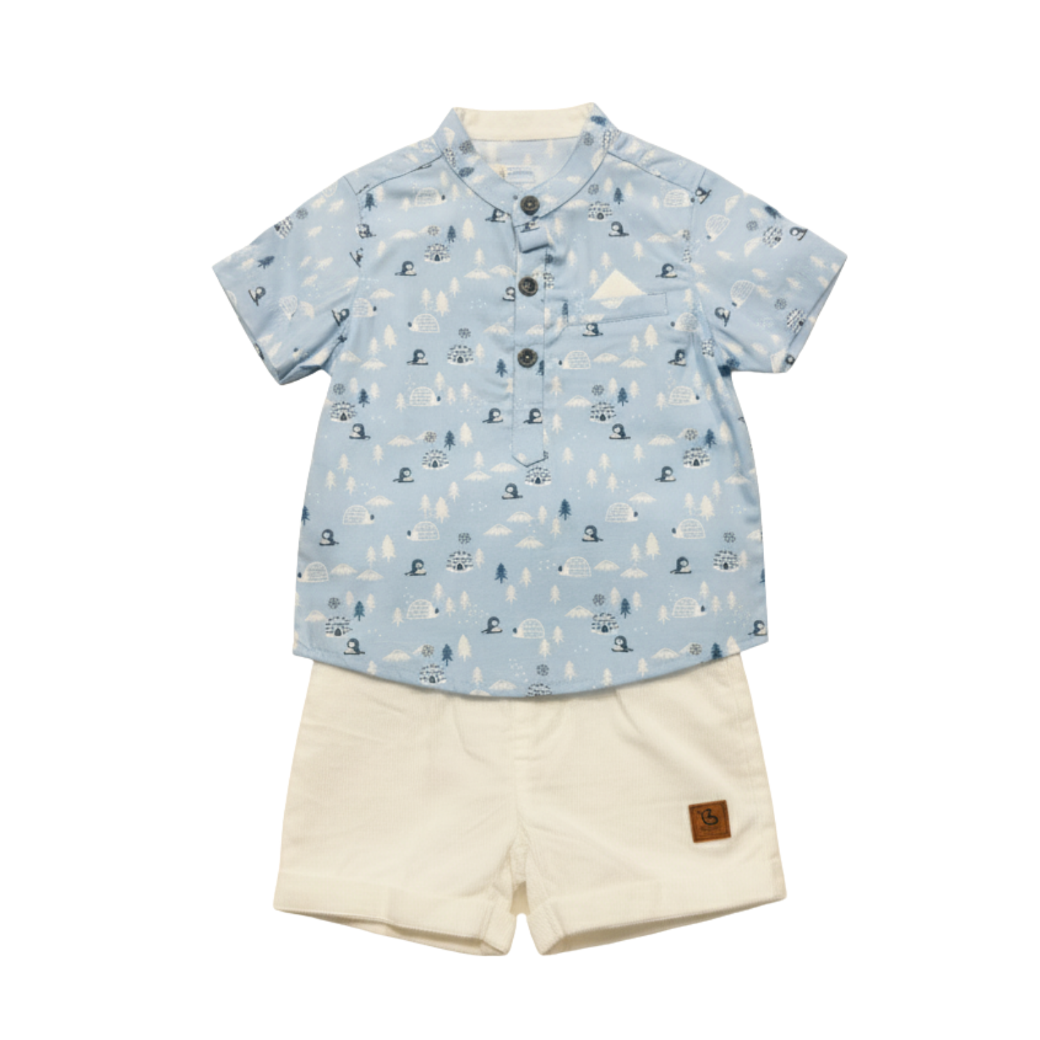 Baby Boy Printed Shirt & Shorts Set
