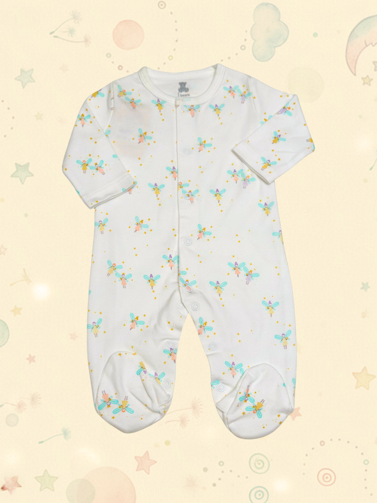 100% Cotton Newborn Baby Romper – Pink Butterfly Print (0–1 Month)