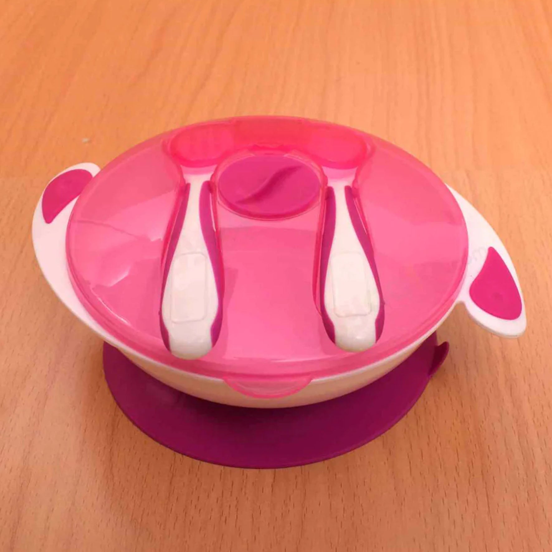 Feeding Bowl with Fork & Spoon | Suction Cup for Hassle Free Feeding | Bowl for Kids