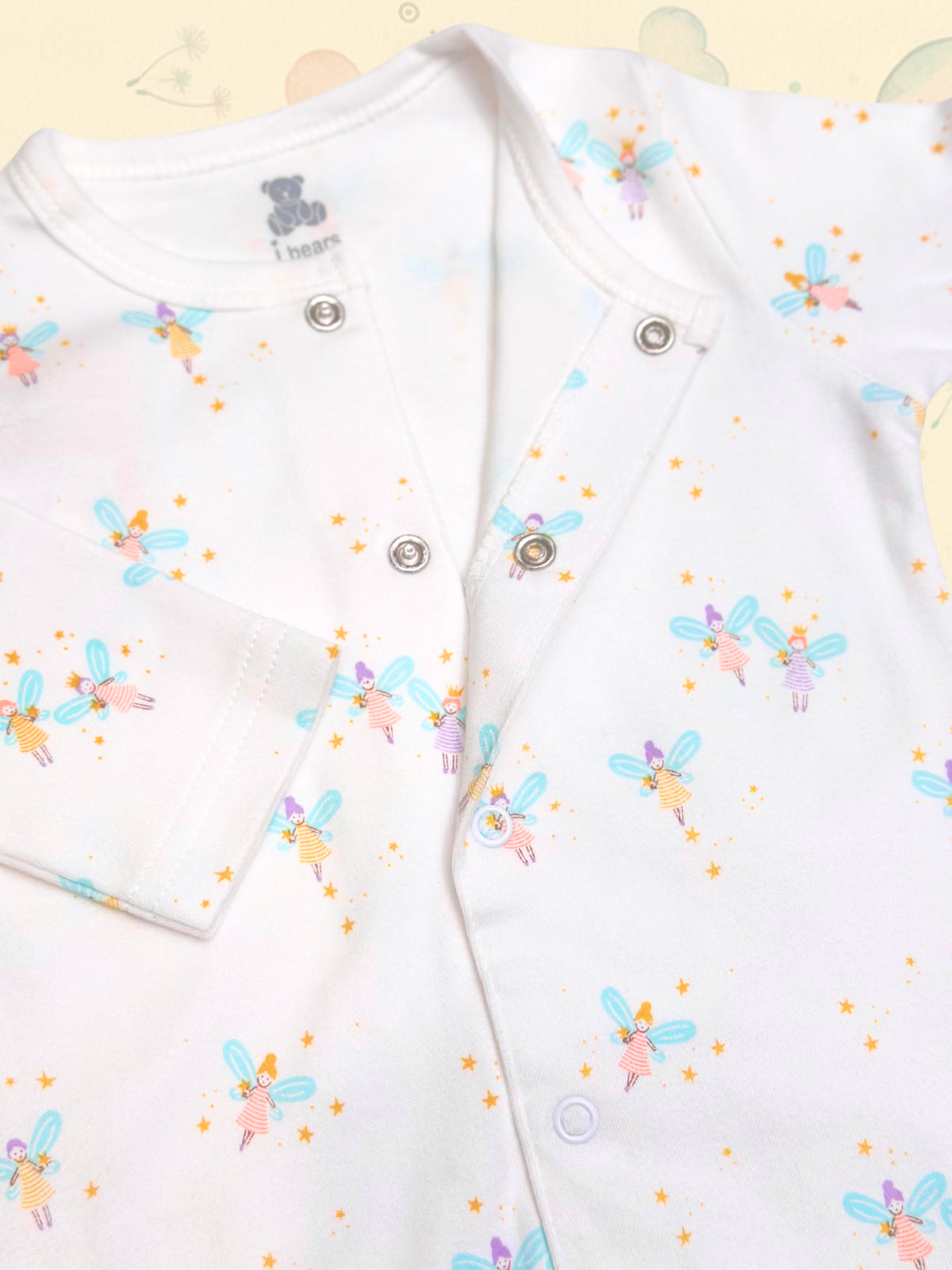 100% Cotton Newborn Baby Romper – Pink Butterfly Print (0–1 Month)