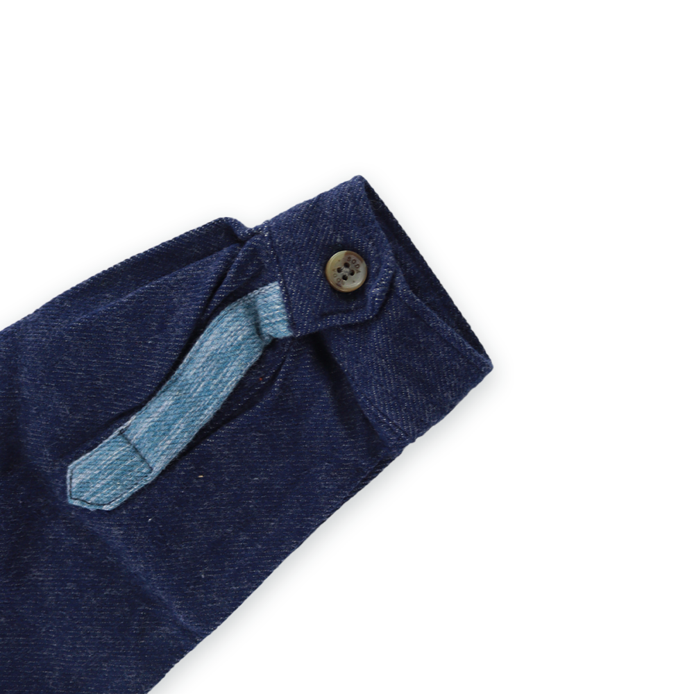 Blue Fashionable Full-Sleeve jeans Shirt For Boys