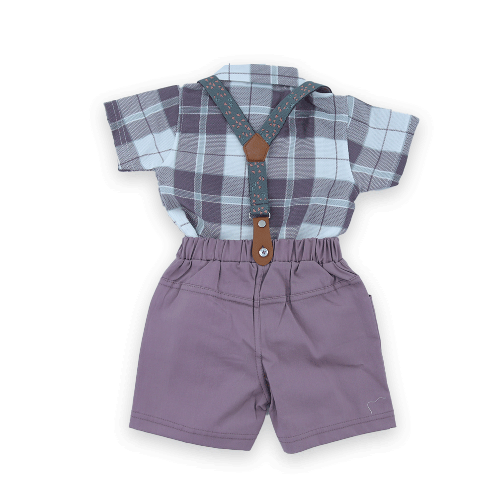 Trendy Boys Top & Bottom Sets With Suspenders