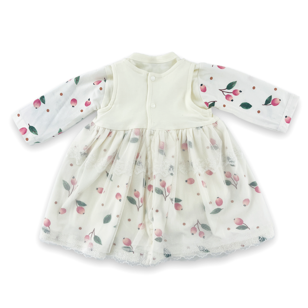 Floral Printed 2pc Full Sleeve Baby Girl Frock