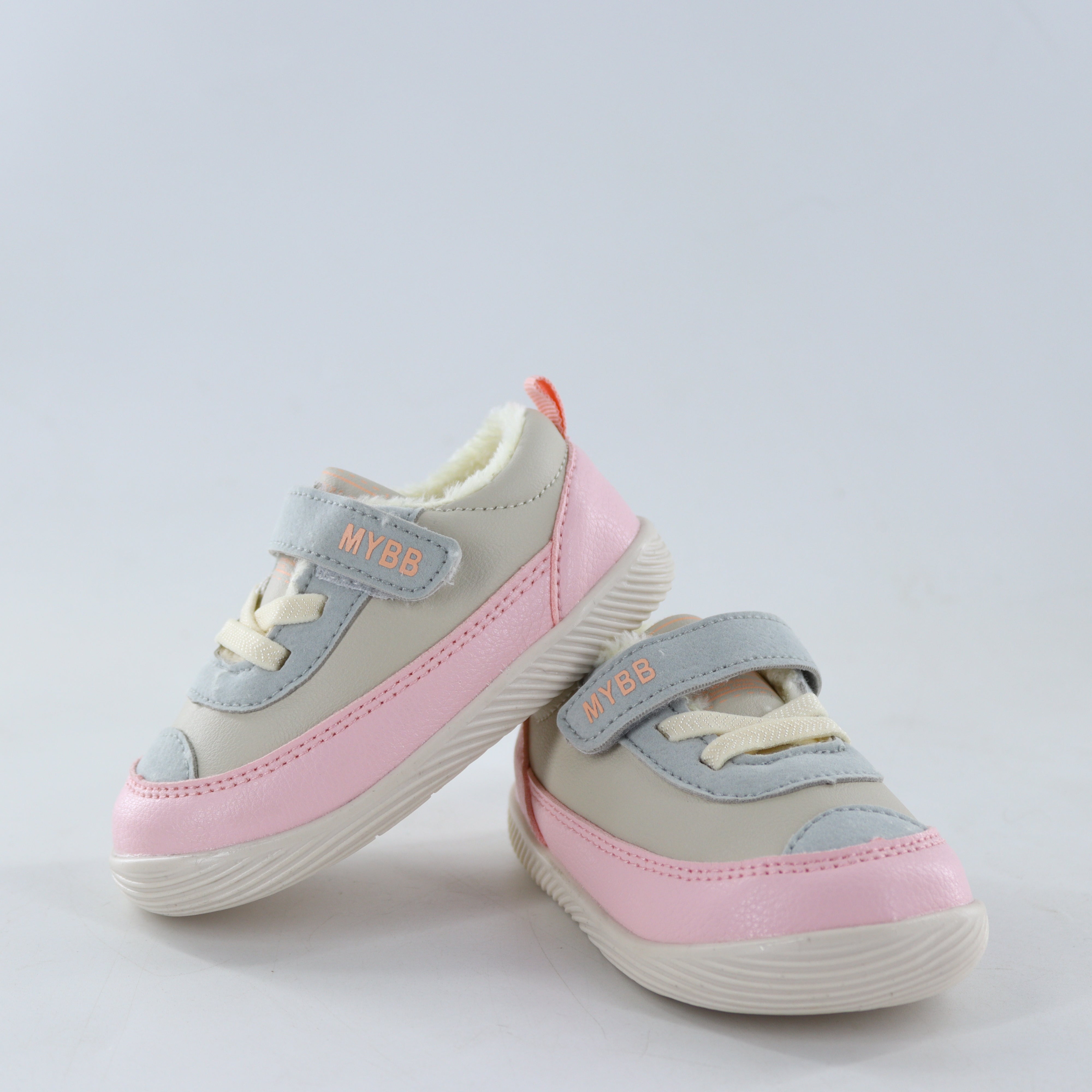 Baby Fashionable White Sport Sneakers With Breathable Mesh