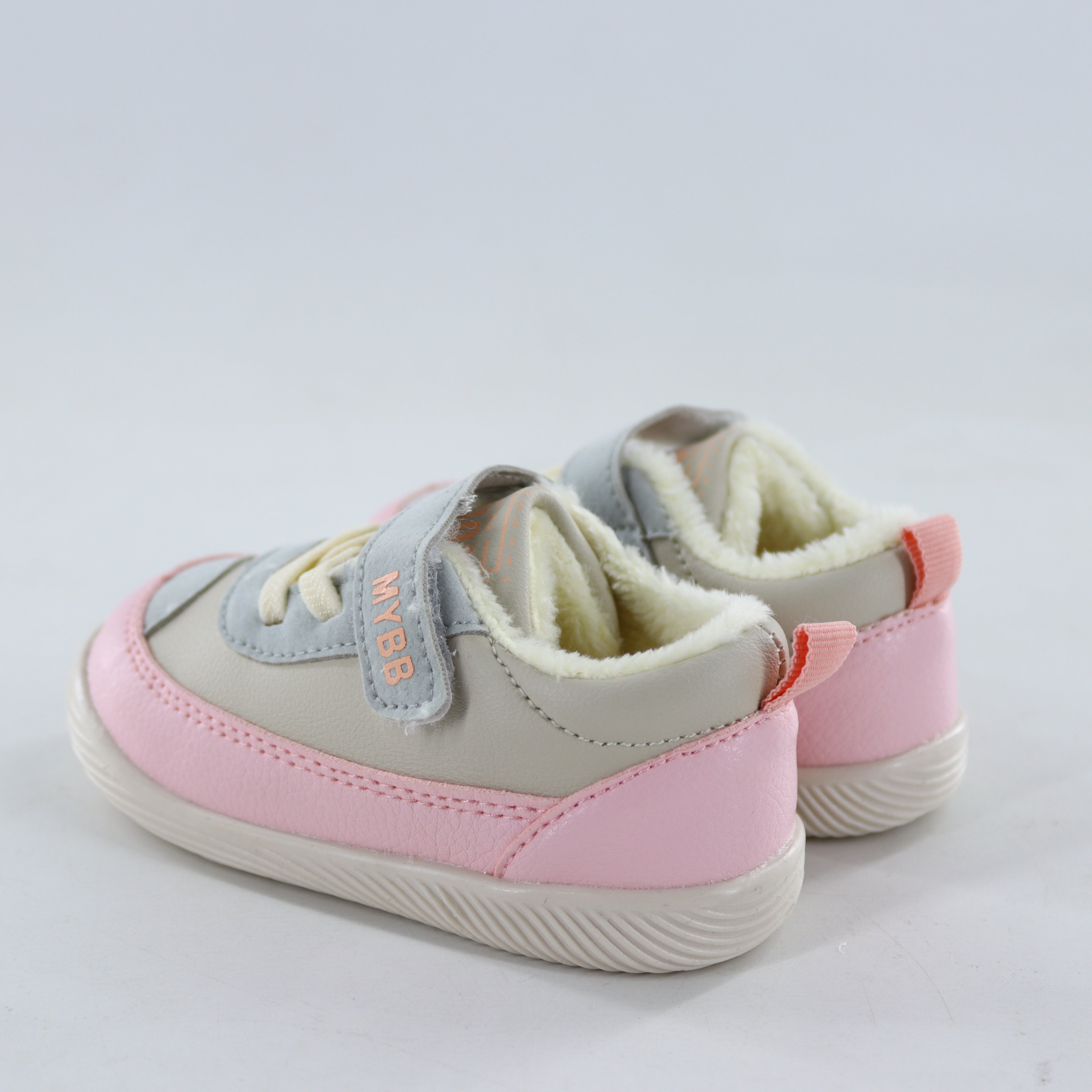 Baby Fashionable White Sport Sneakers With Breathable Mesh