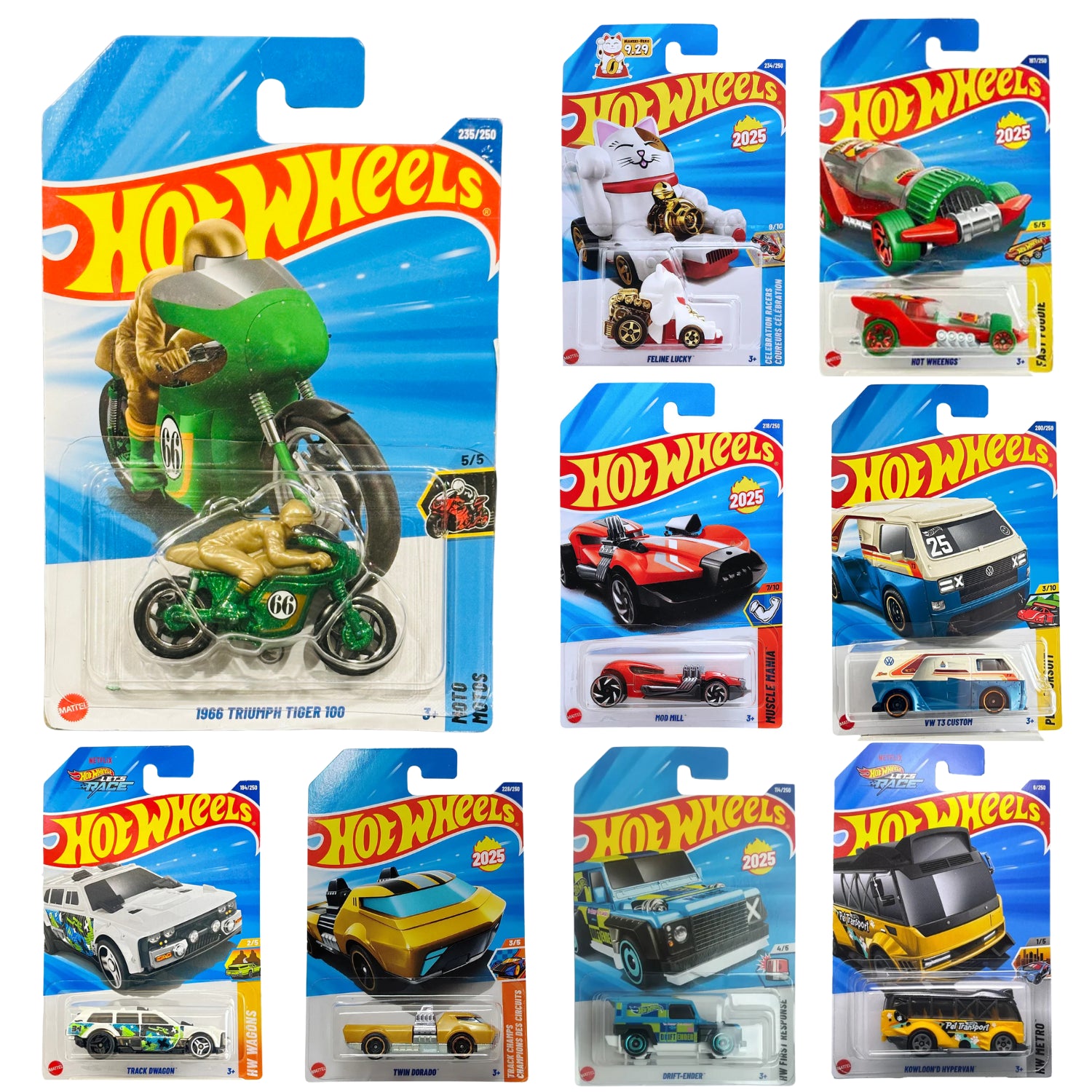 Hot Wheels (TH) Triump Pack of 9