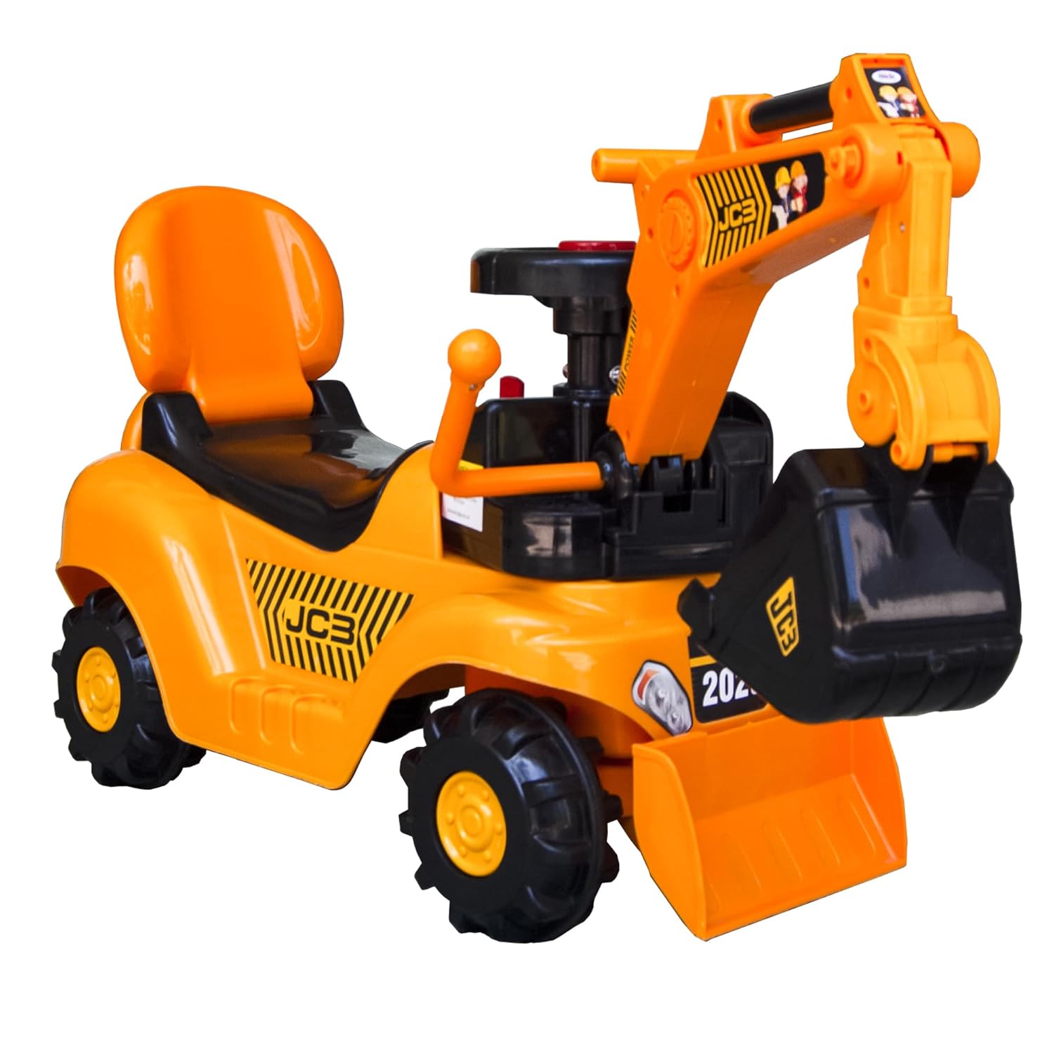 KIDONEX Ride-On Excavator Construction Toy for Kids