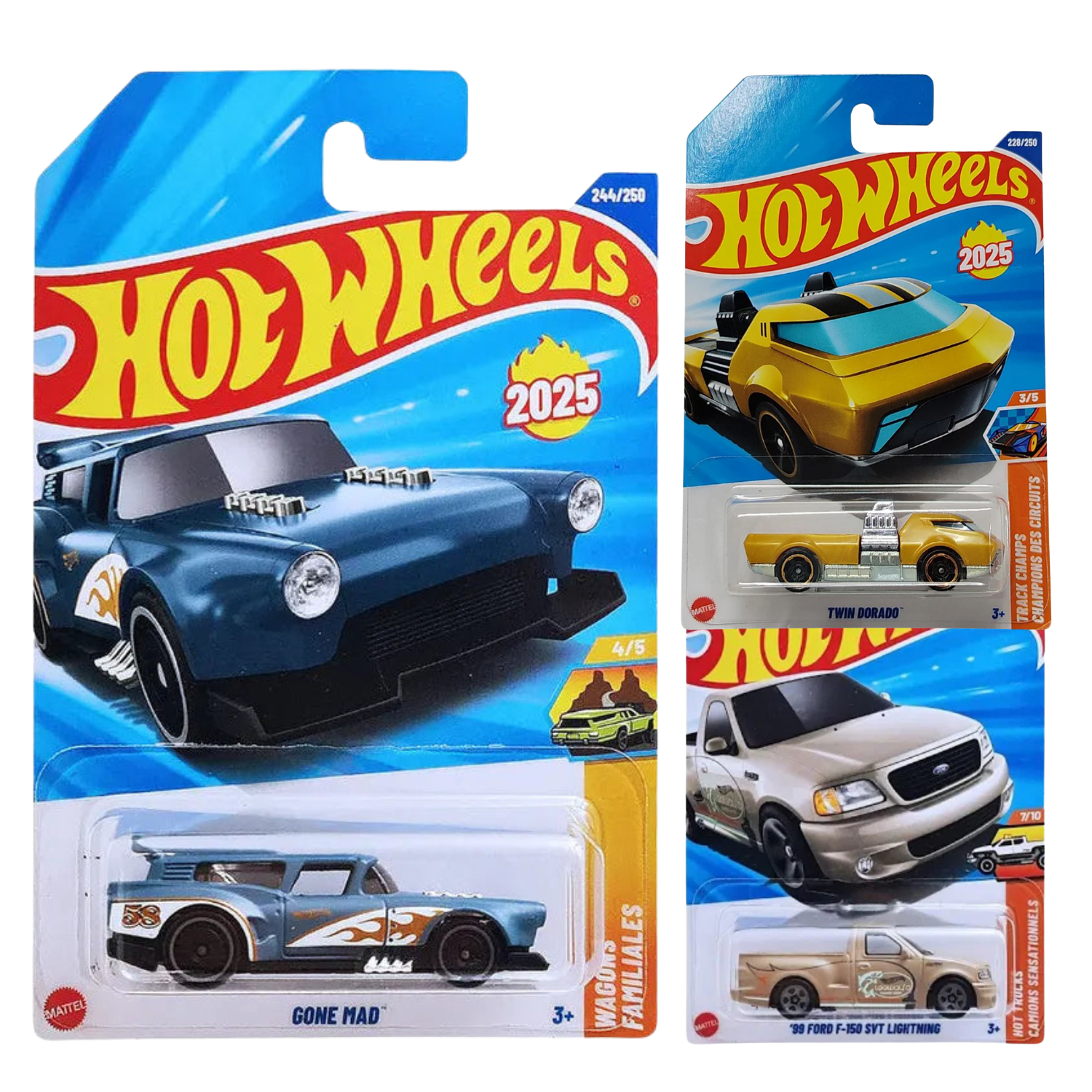 Hot Wheels Combo Pack of 3 - GONE MAD