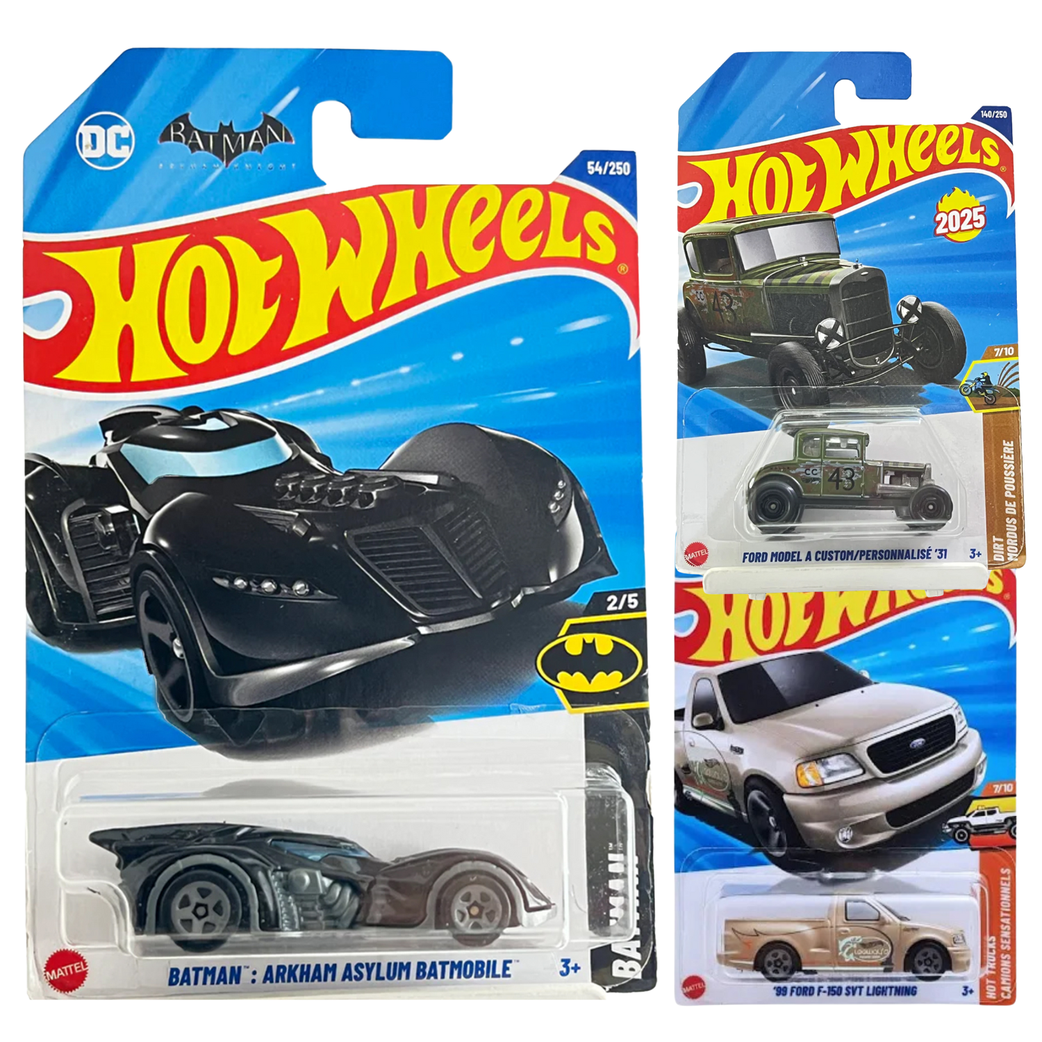Hot Wheels Combo Pack of 3 - Batman: Arkham Asylum Batmobile