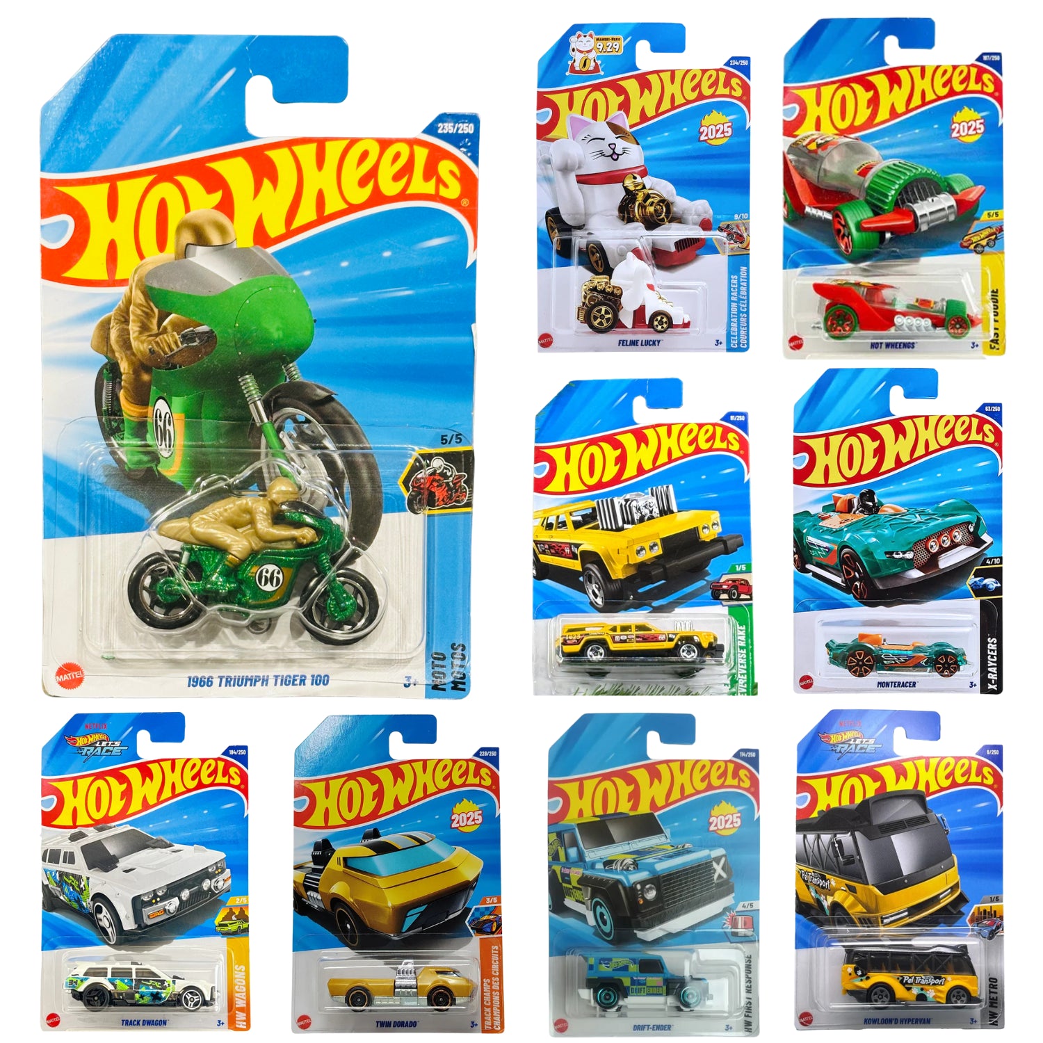 Hot Wheels (TH) Triump Pack of 9