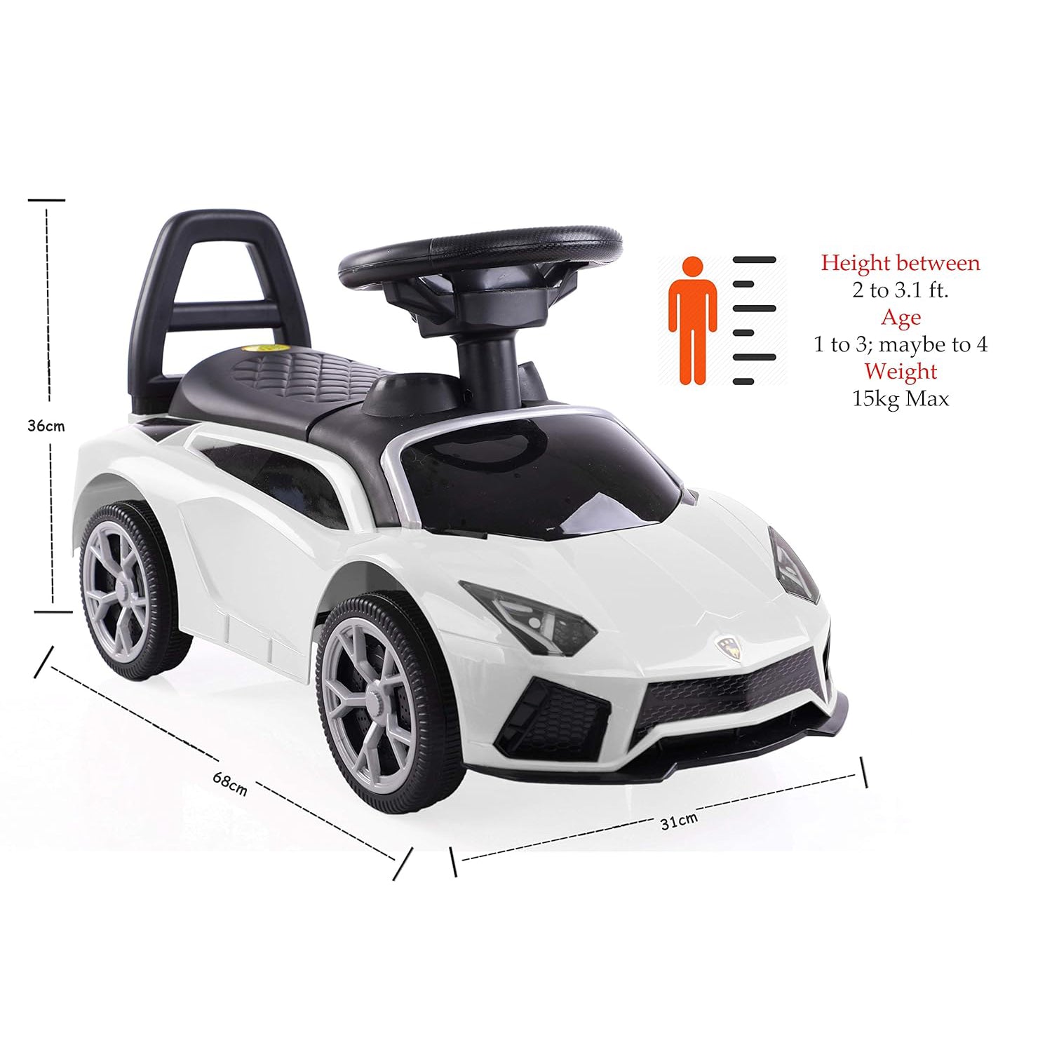 Lamborghini Ride Ones Push Car for Toddlers for 1–3 Years