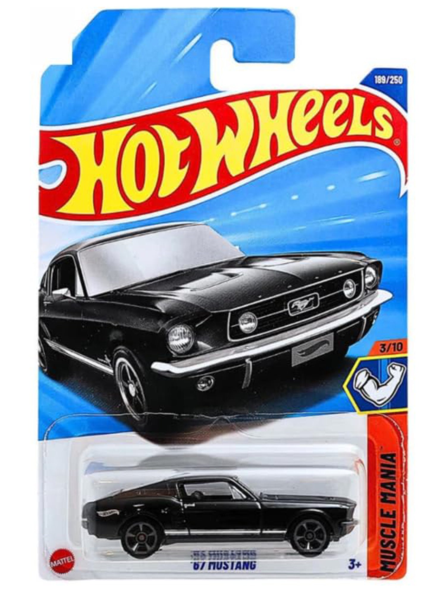 Hot Wheels 2023 Mainline '67 Ford Mustang (Black - Muscle Mania Series)