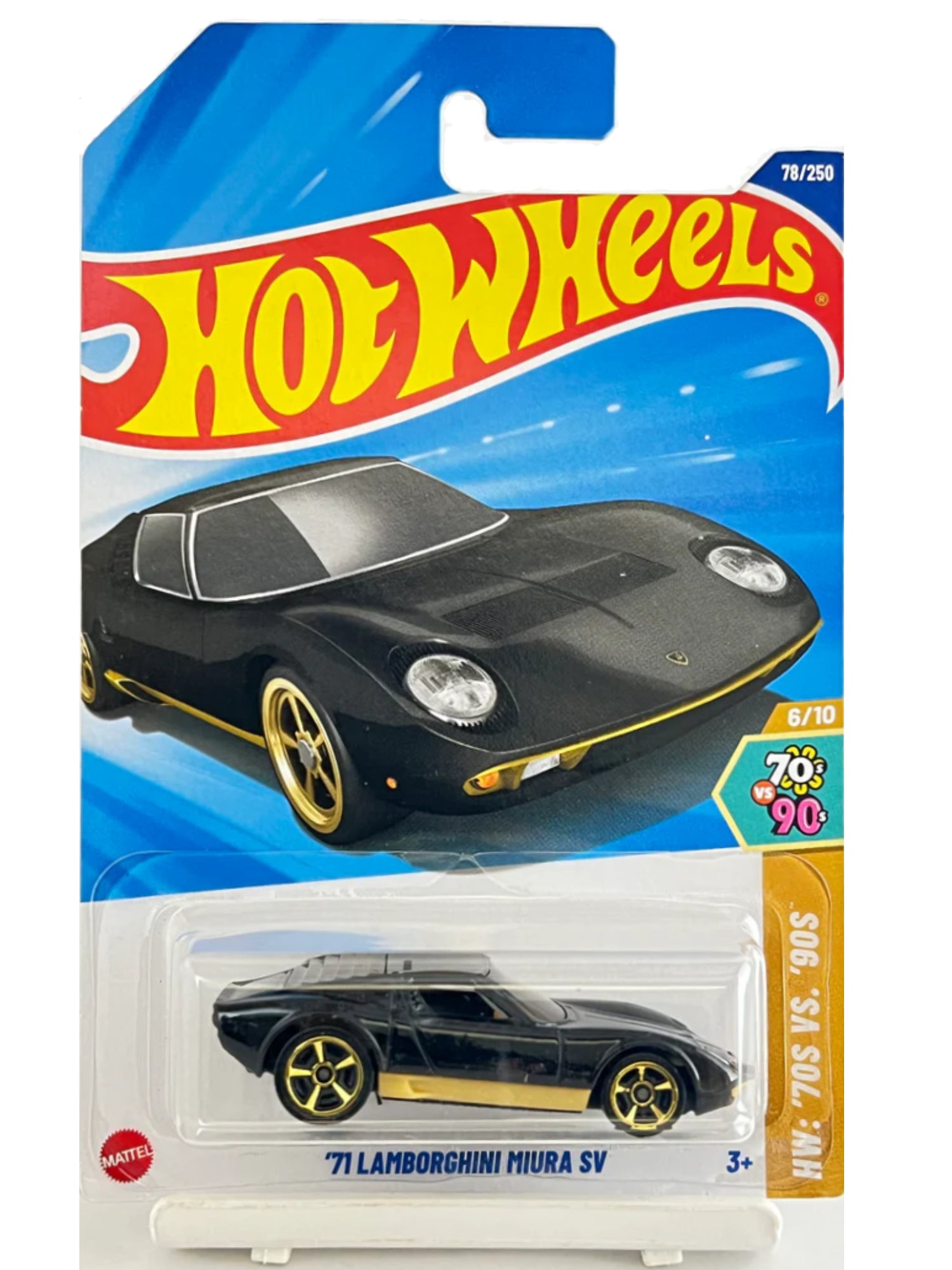 Hot Wheels Diecast Car - '71 Lamborghini Miura SV (HW '70s vs. '90s Series 6/10)