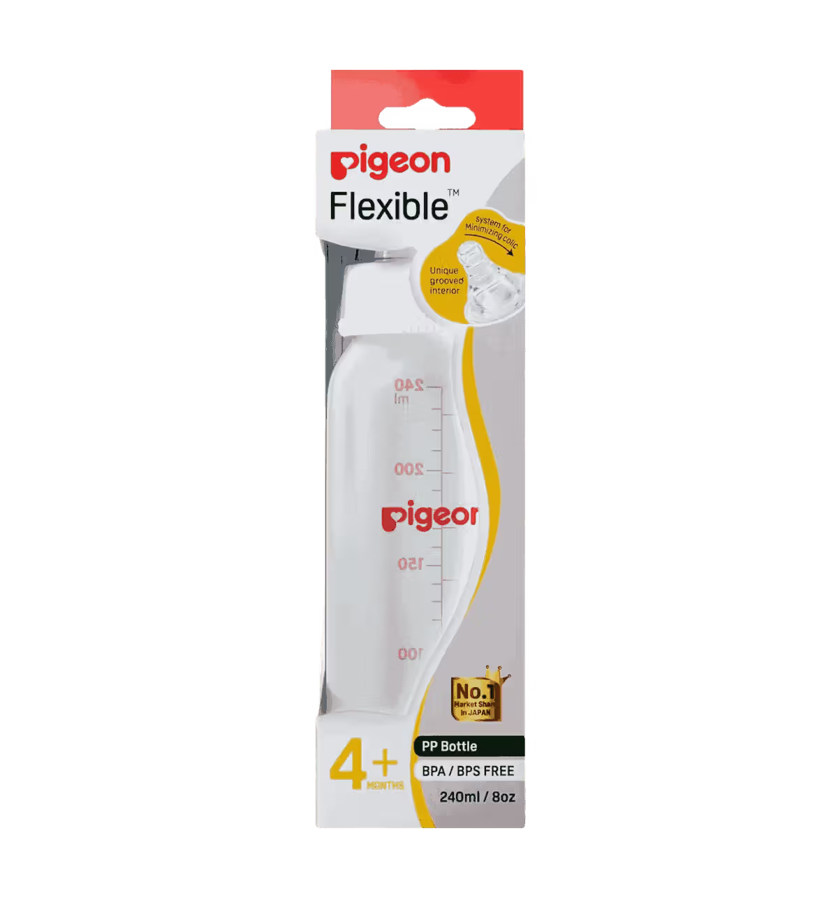 Pigeon Flexible PP Bottle - 8 oz / 240 ml Pack of 1