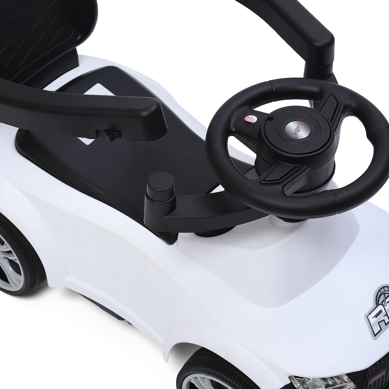 Car Ride On - R8 3-in-1 for Kids with Parent Handle, Music, Light, Backrest & Storage - 1 to 3 Years, Kids Indoor/Outdoor Toy Car for Boys and Girls