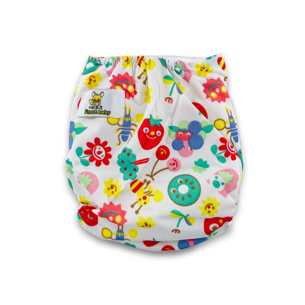 Washable Baby Printed Diaper  Reusable, Adjustable Size, Waterproof with inserts