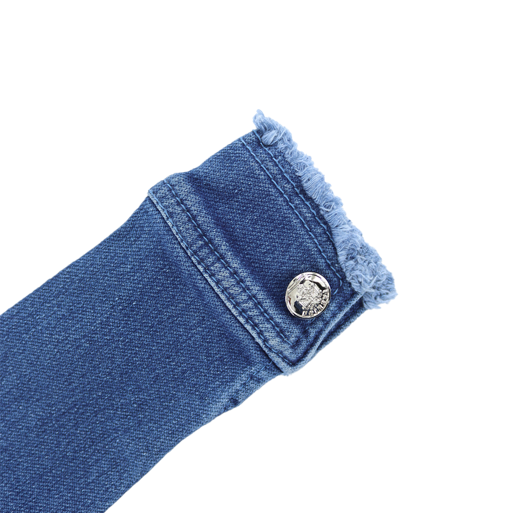 Kids Girls Blue Denim Jackets Casual Coats Button Down Jean Jacket/ Tops Outerwear / Teen outfit Girls Outerwear