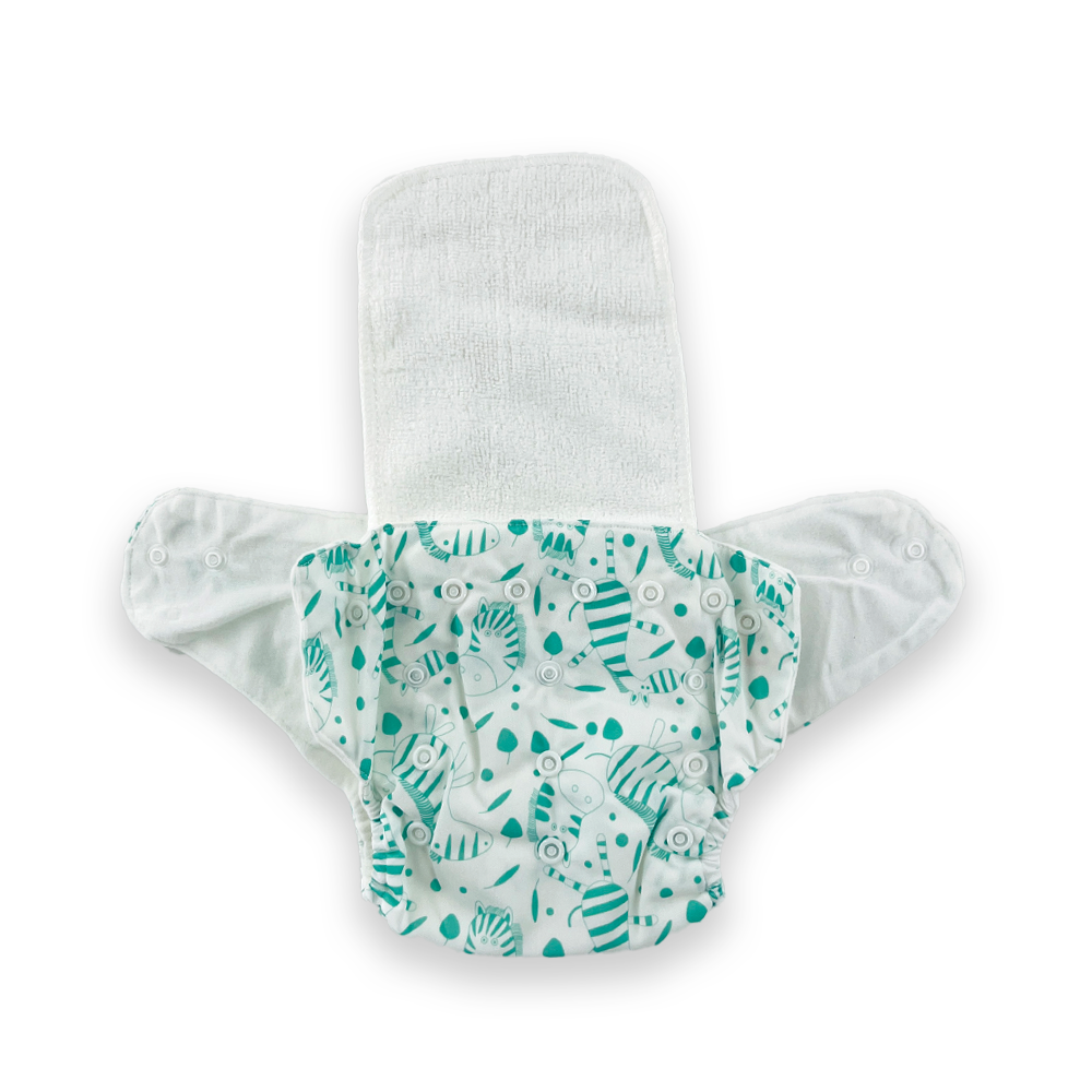 Washable Baby Printed Diaper  Reusable, Adjustable Size, Waterproof with inserts