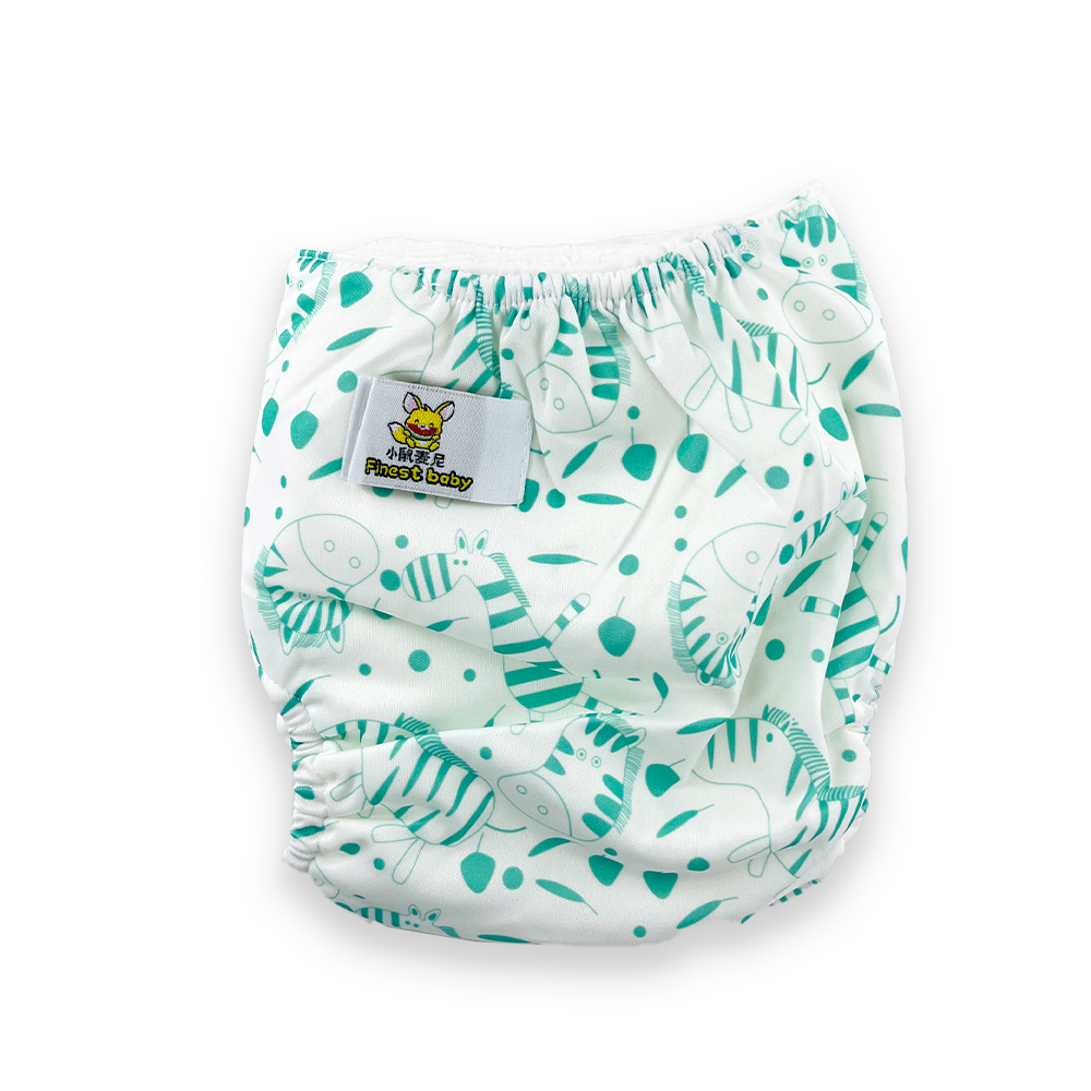 Washable Baby Printed Diaper  Reusable, Adjustable Size, Waterproof with inserts